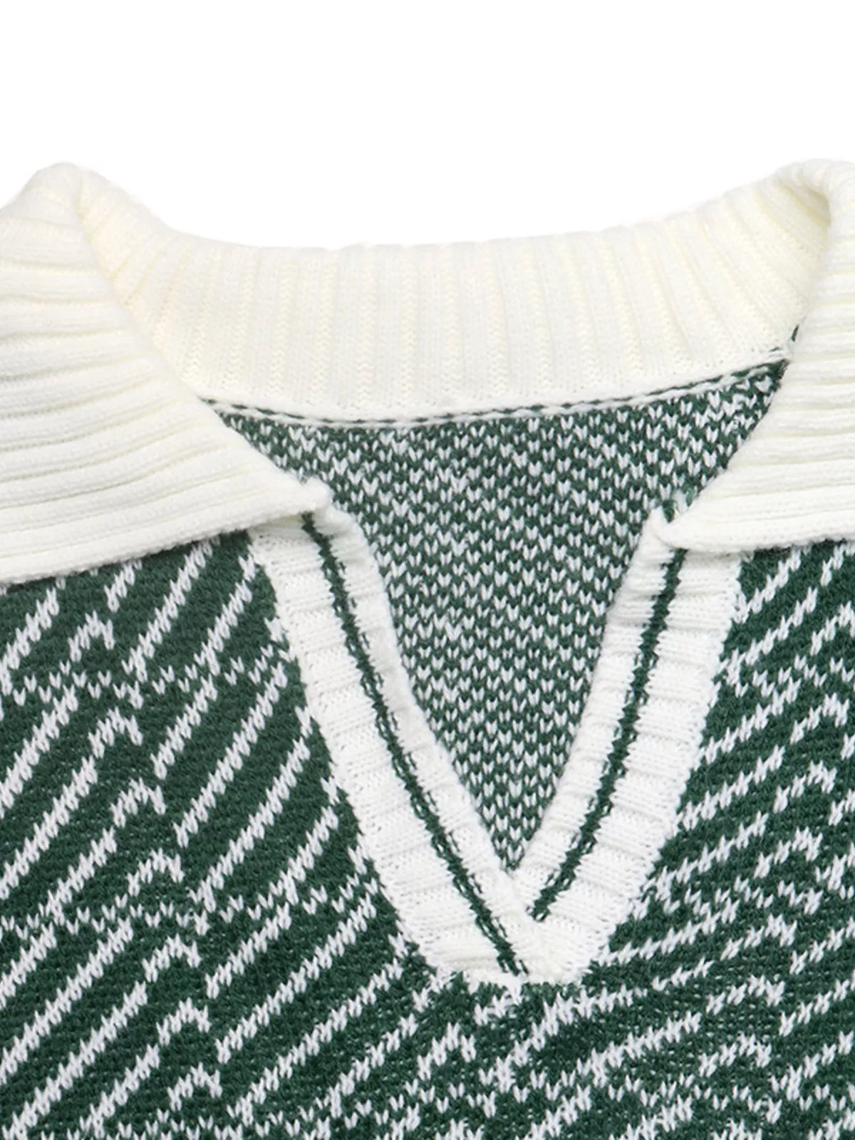 Geometric Pattern Collared Sweater view 10