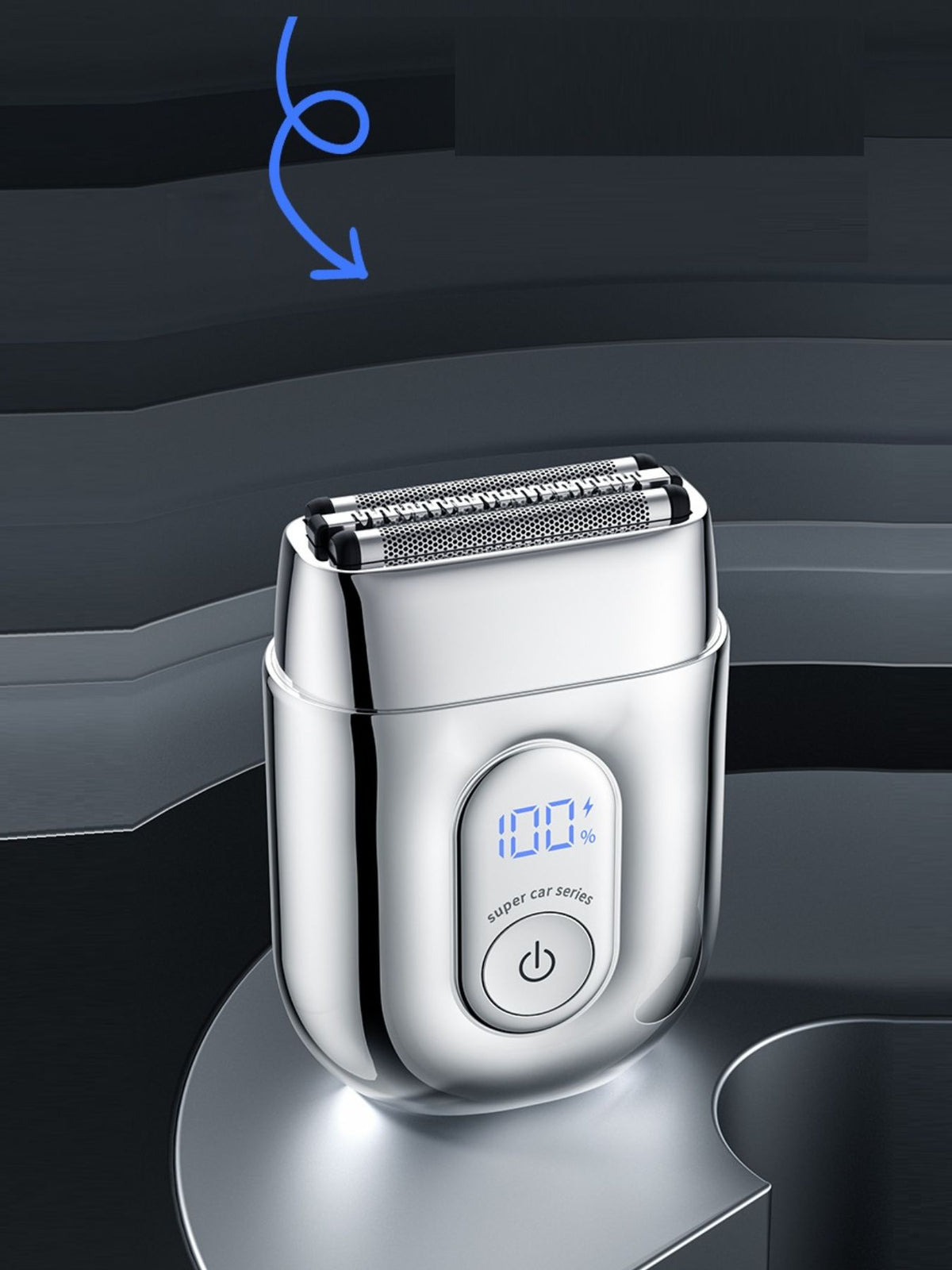 Silver mini shaver side profile