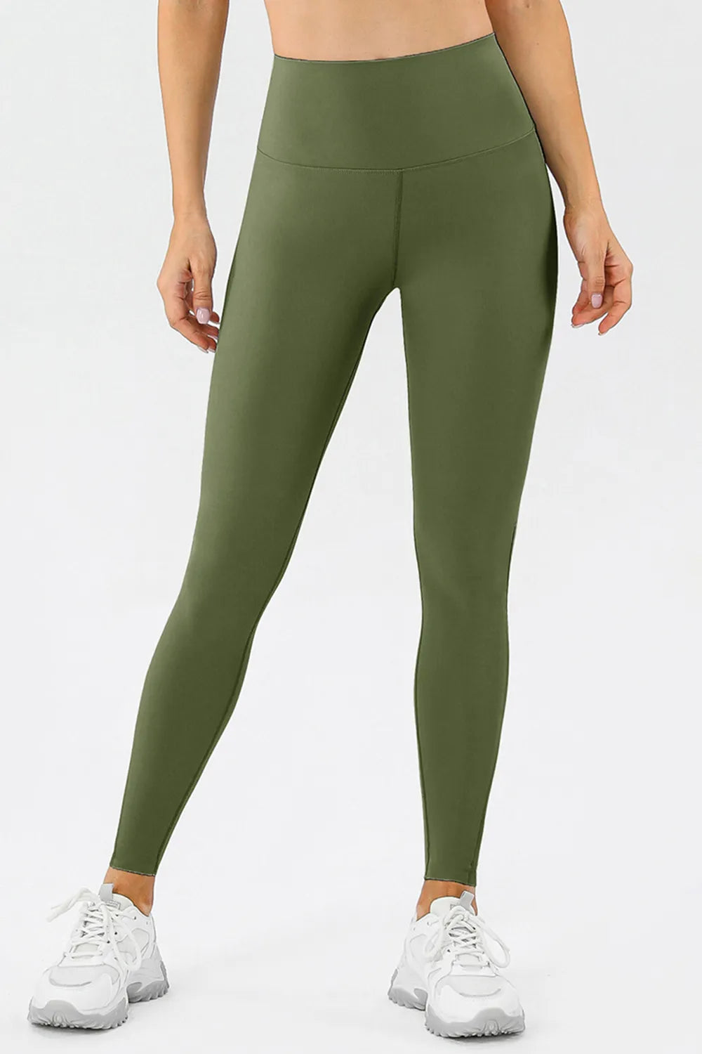 High waist skinny active pants front view