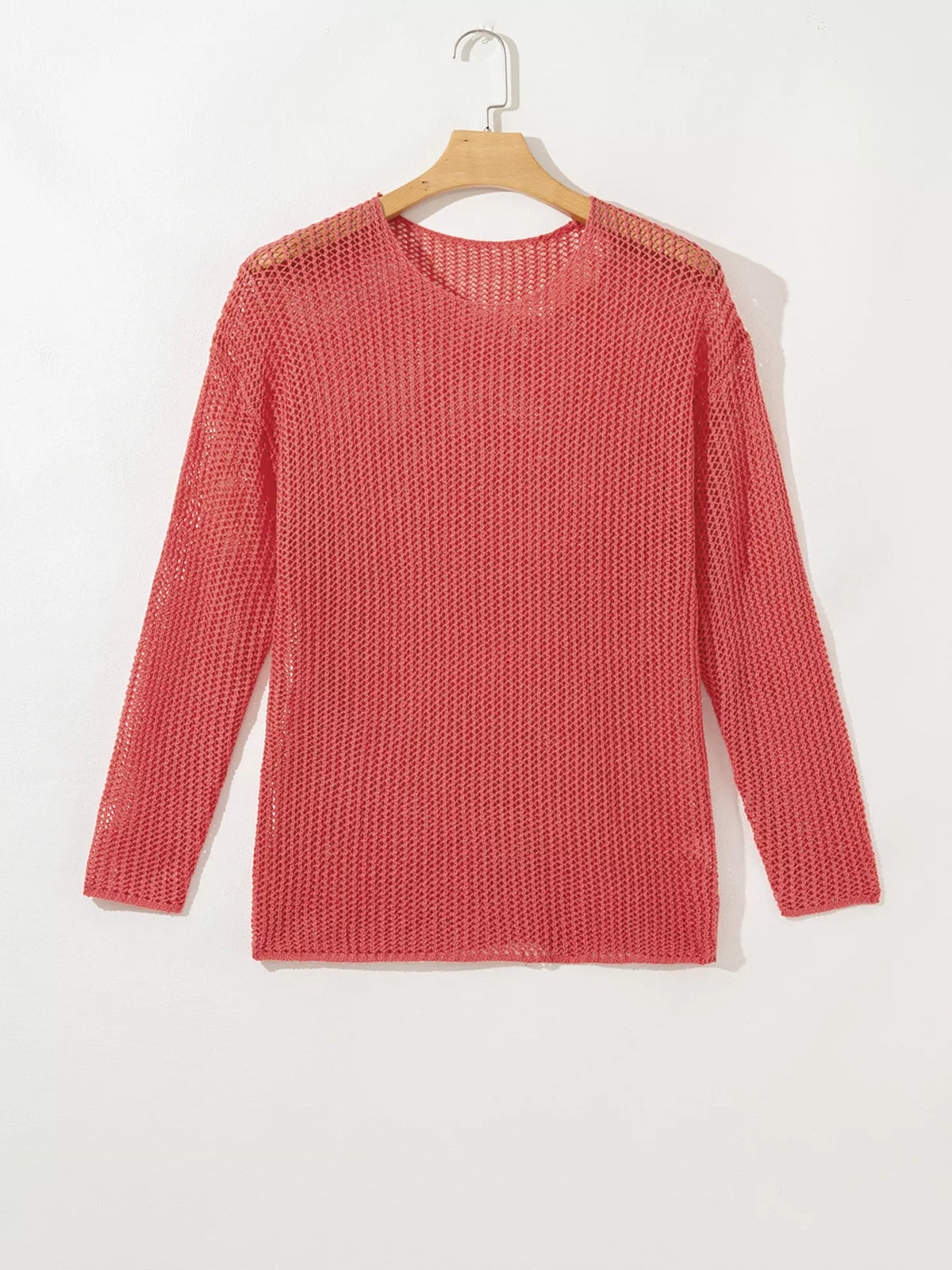 Crochet knit top styled view