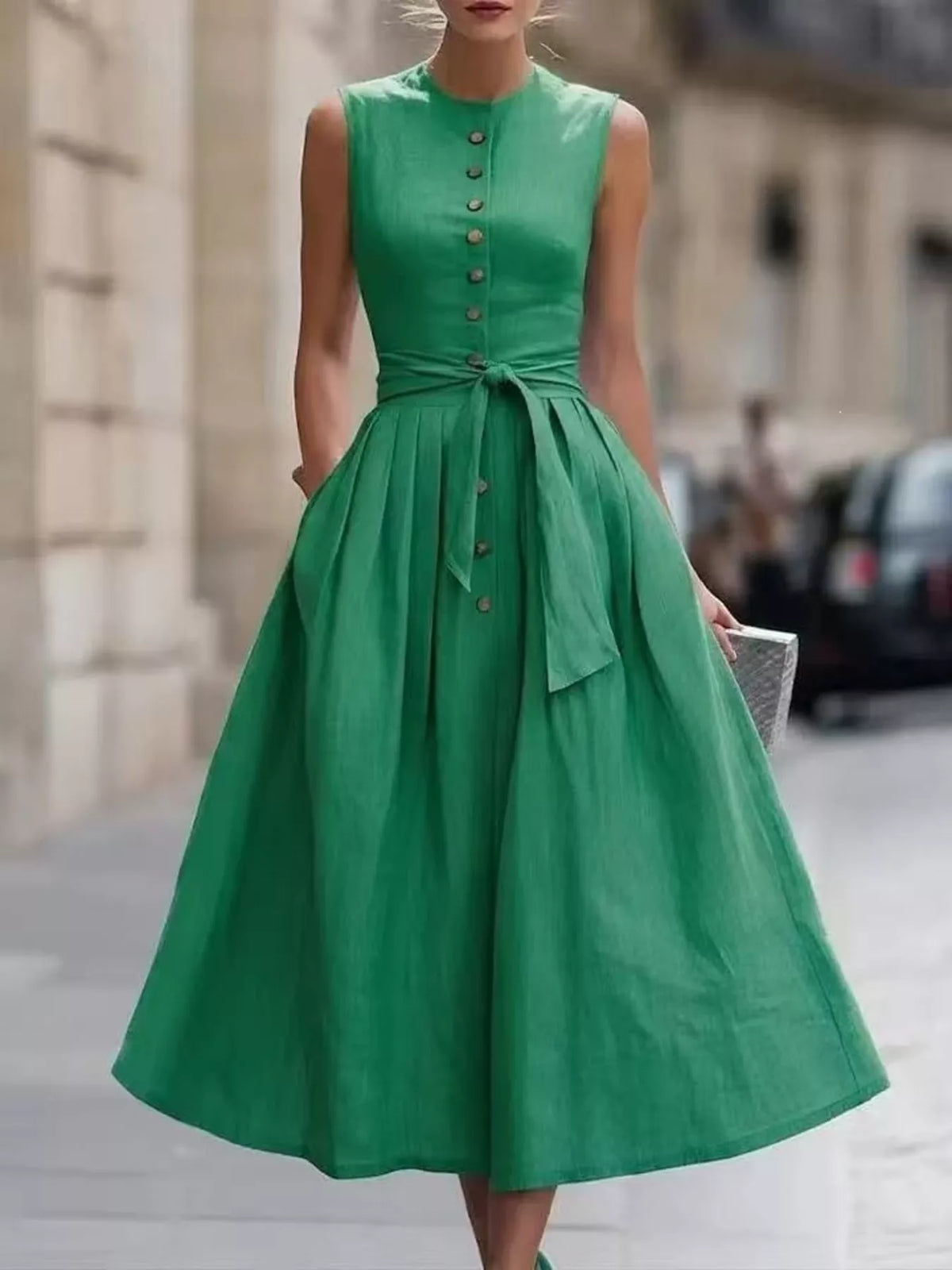 Midi dress shown in a deep burgundy tone