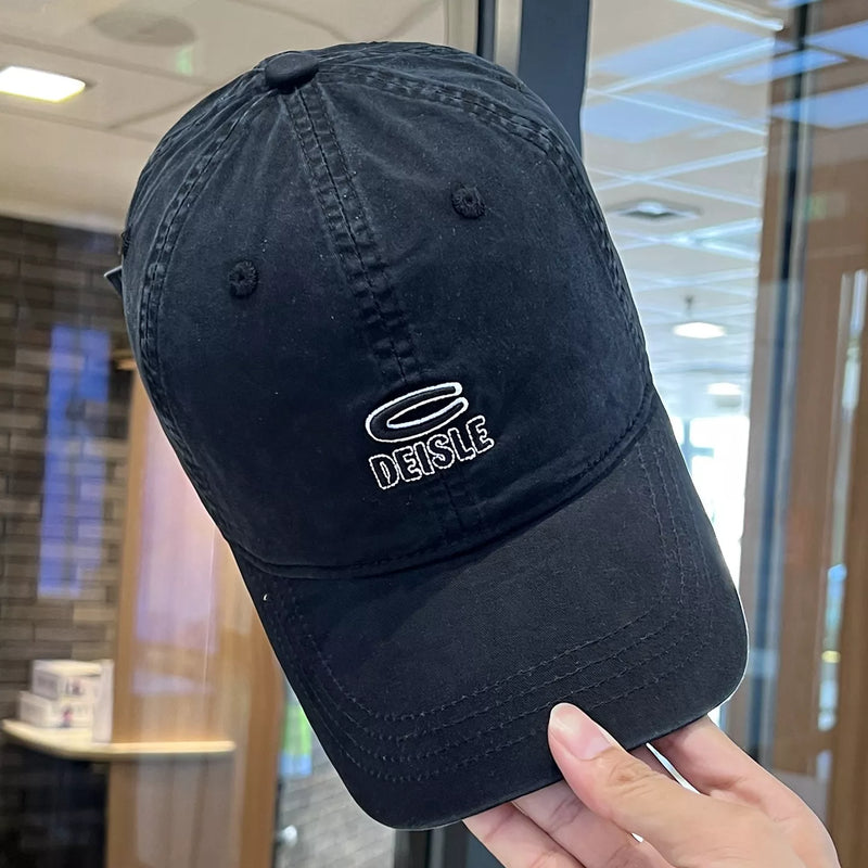 Embroidered cotton baseball cap front view