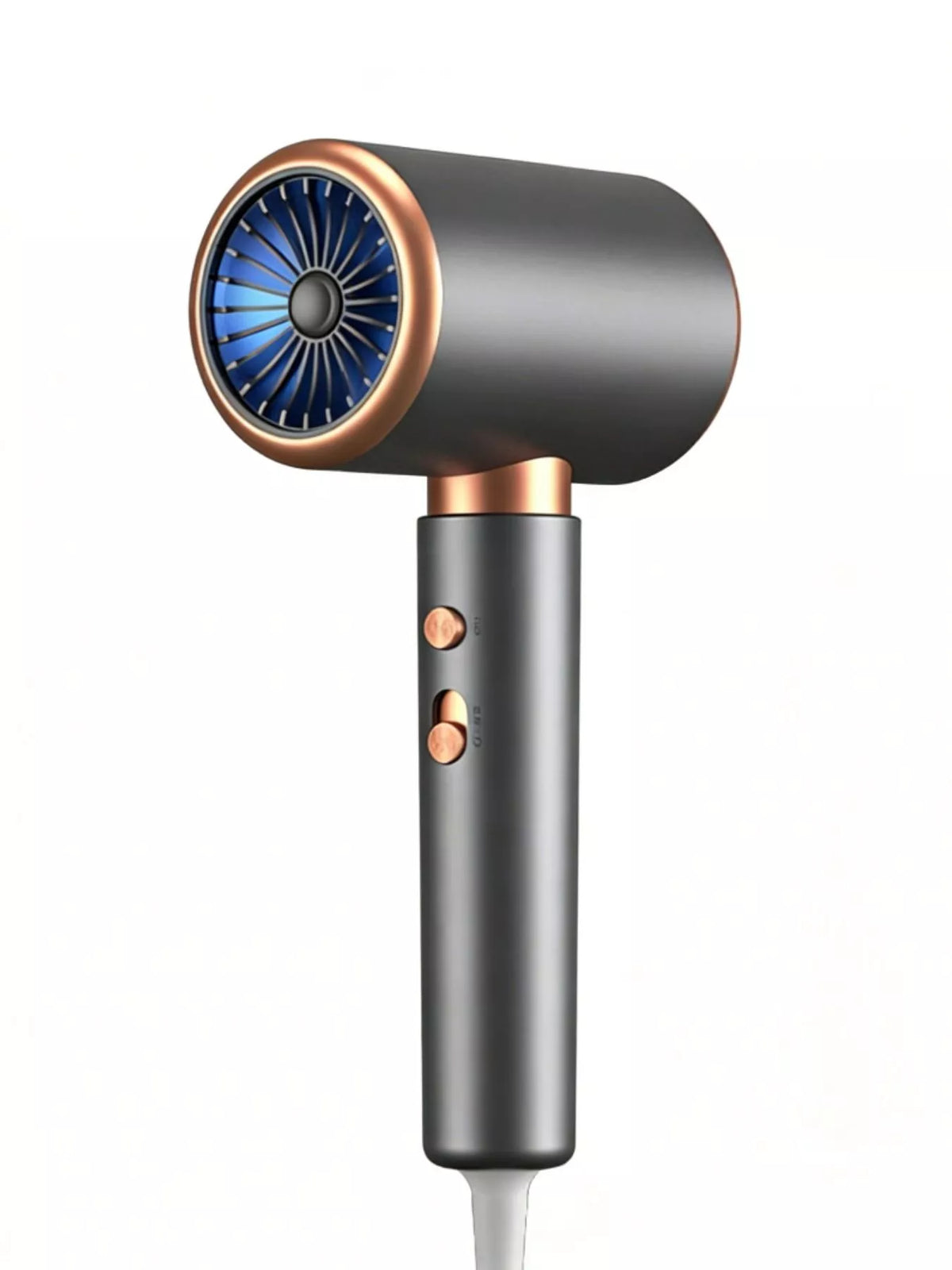 Woman drying hair with blow dryer