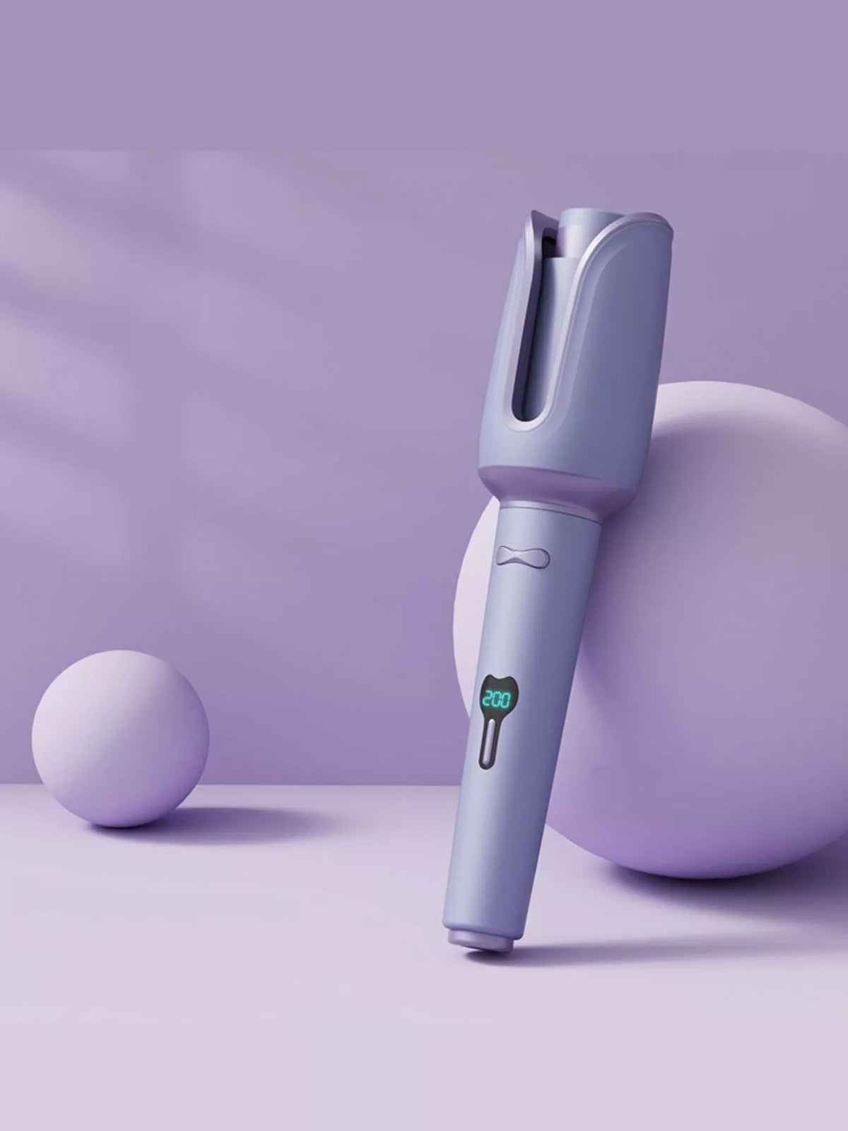 Curling iron held in hand