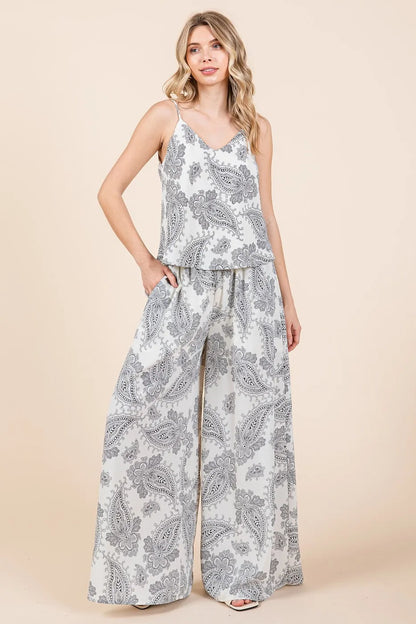 Mittoshop Paisley Print Cami and Pants Set - Fashorio