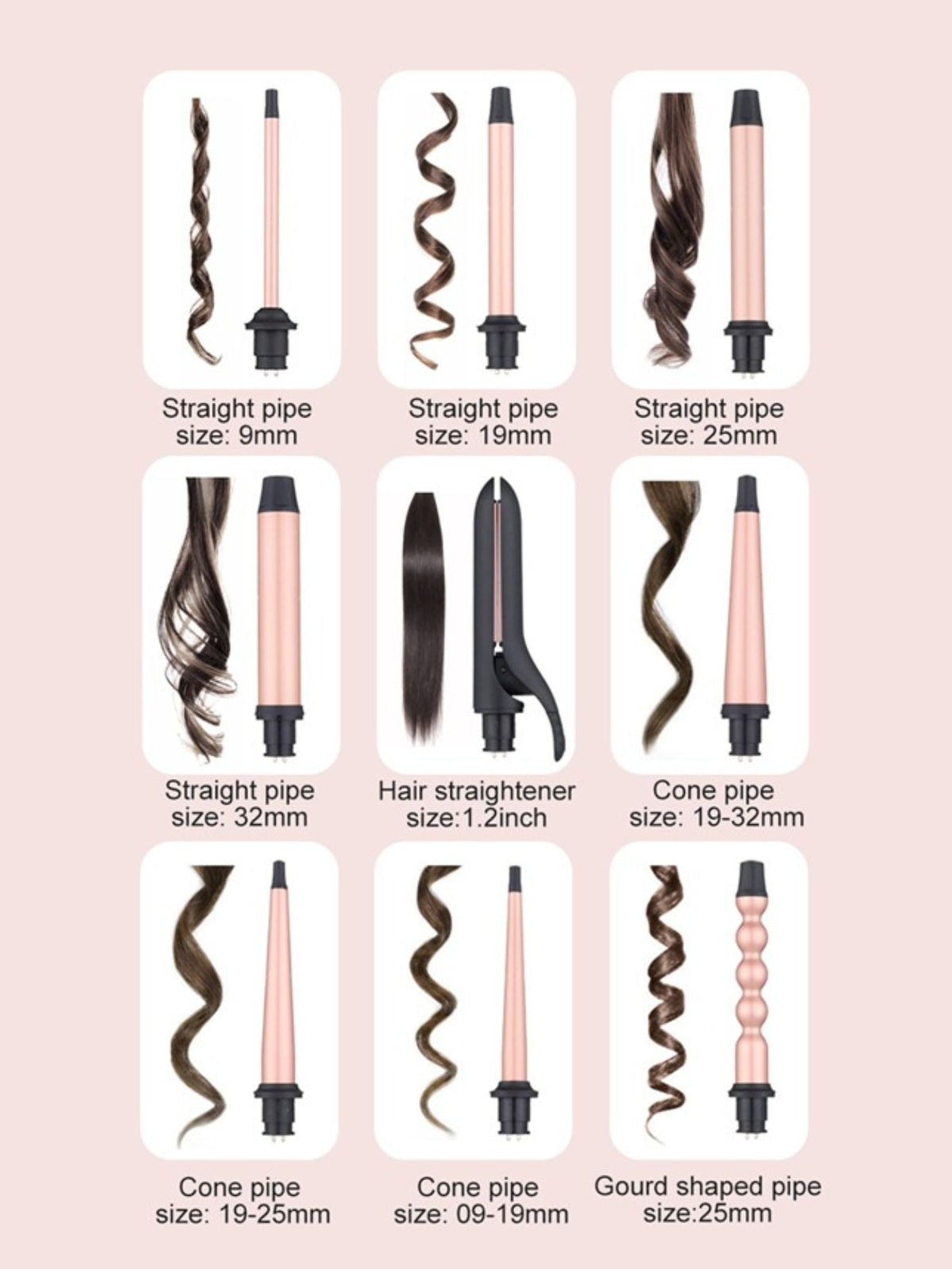 Curling iron interchangeable barrels