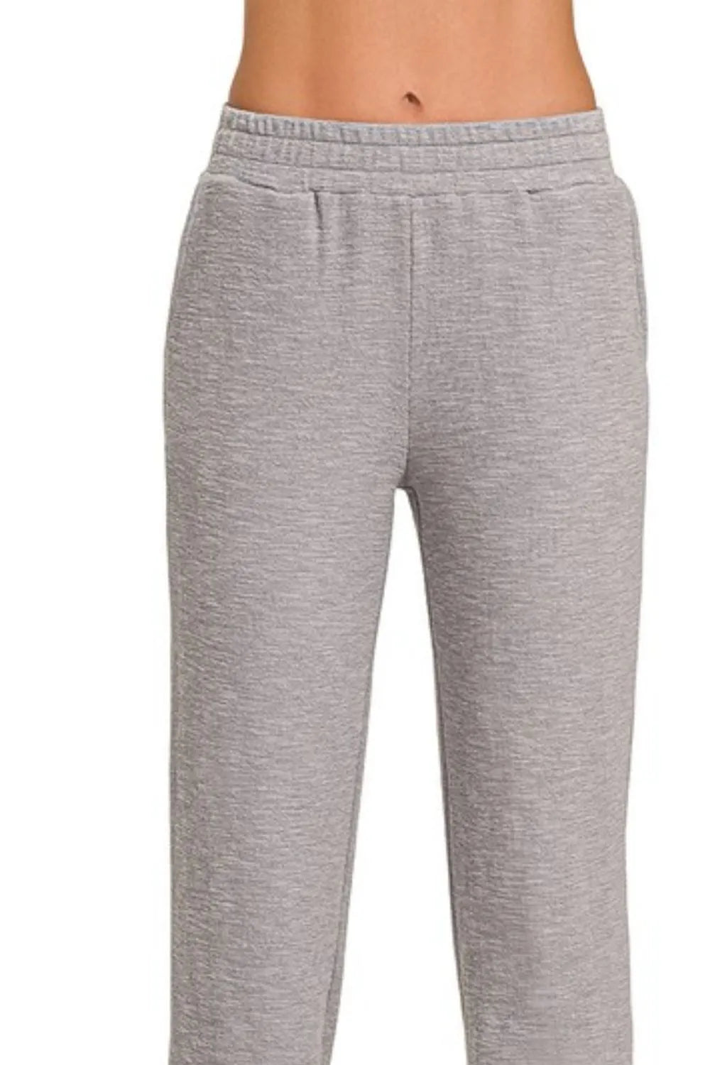 Zenana Cotton Slub Jogger Pants - Fashorio