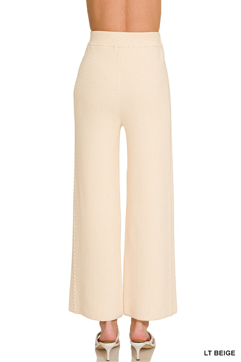 Neutral sweater pants styled outfit