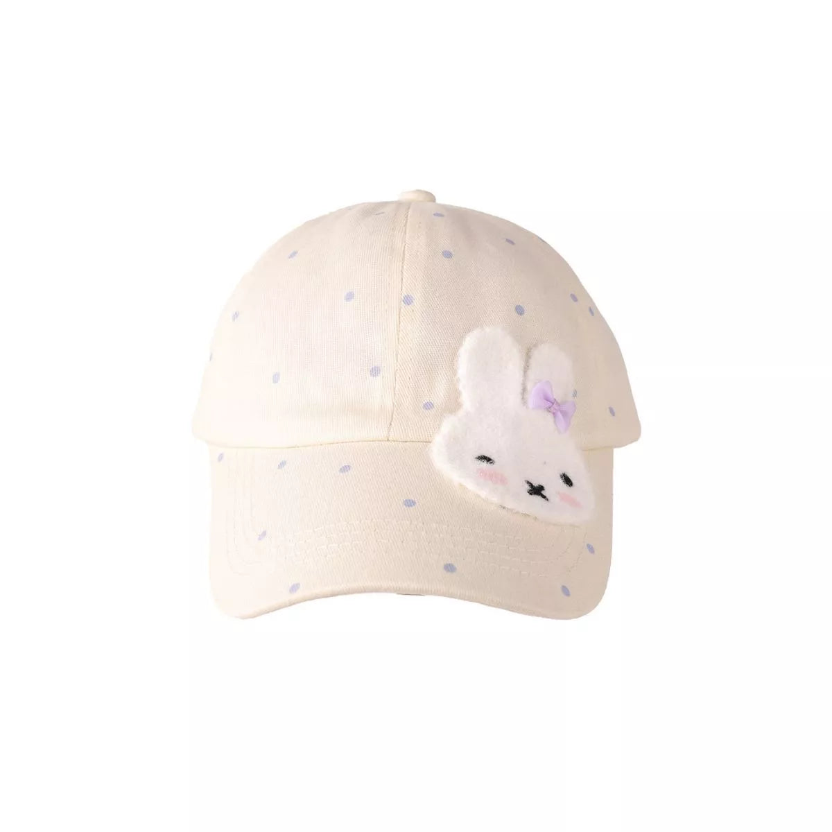 Polka dot baseball cap rear view with strap