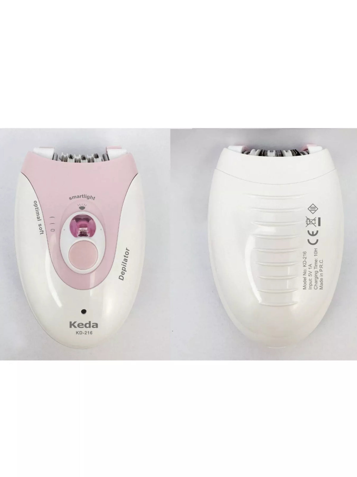 Hair removal epilator held in hand