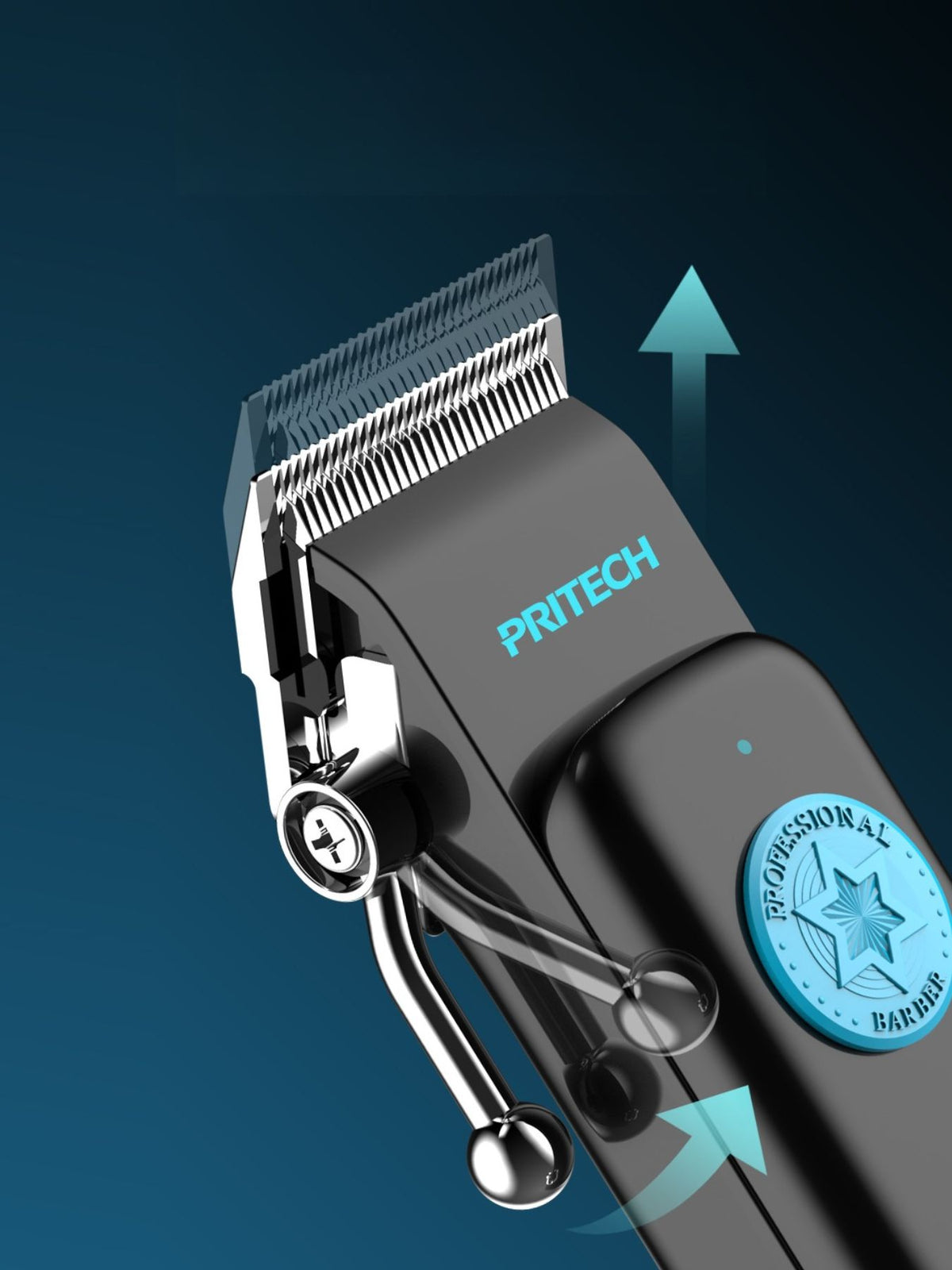 Cordless clipper held in hand