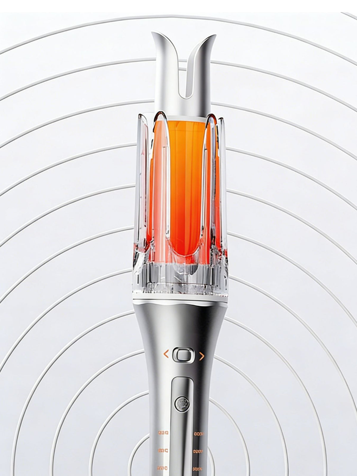 Curling iron control buttons on handle
