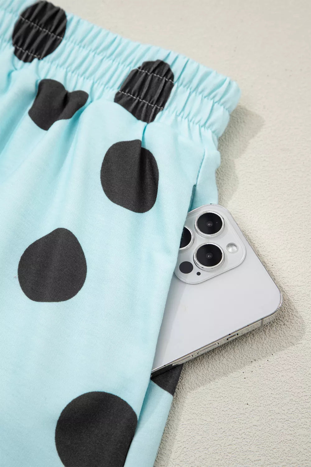 Polka Dot Short Sleeve Top and Skort Two Piece Set, view 11