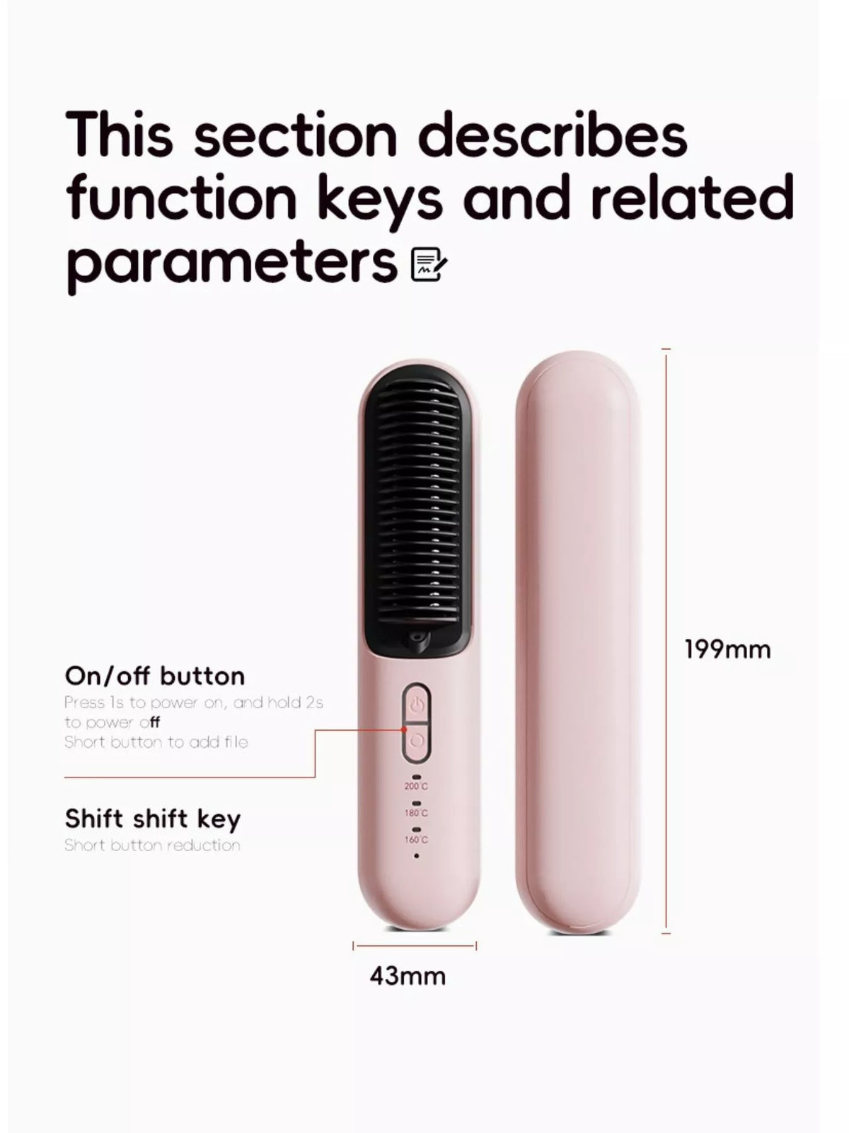 Comb power cord and handle