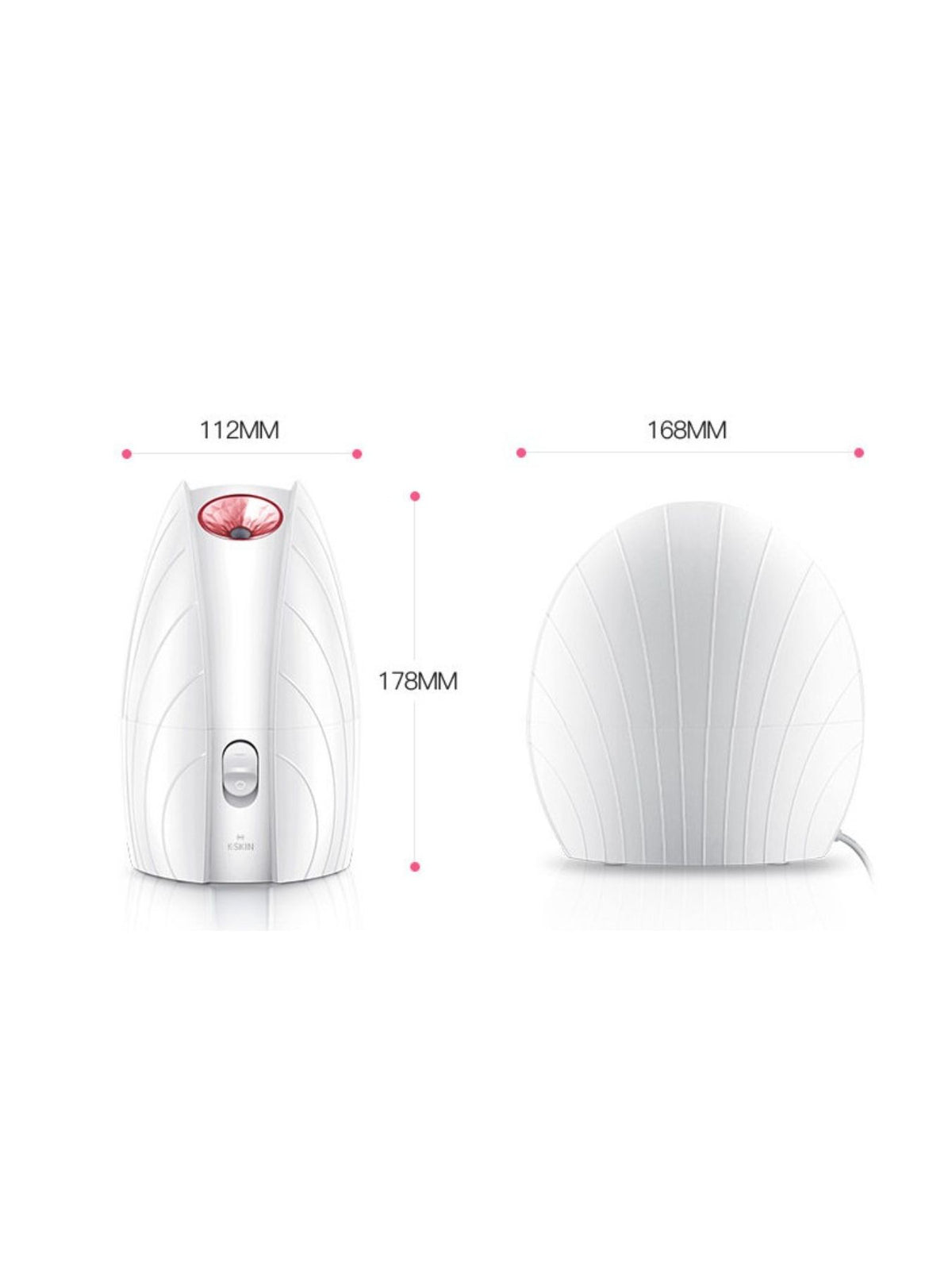 Facial steamer shown from the side