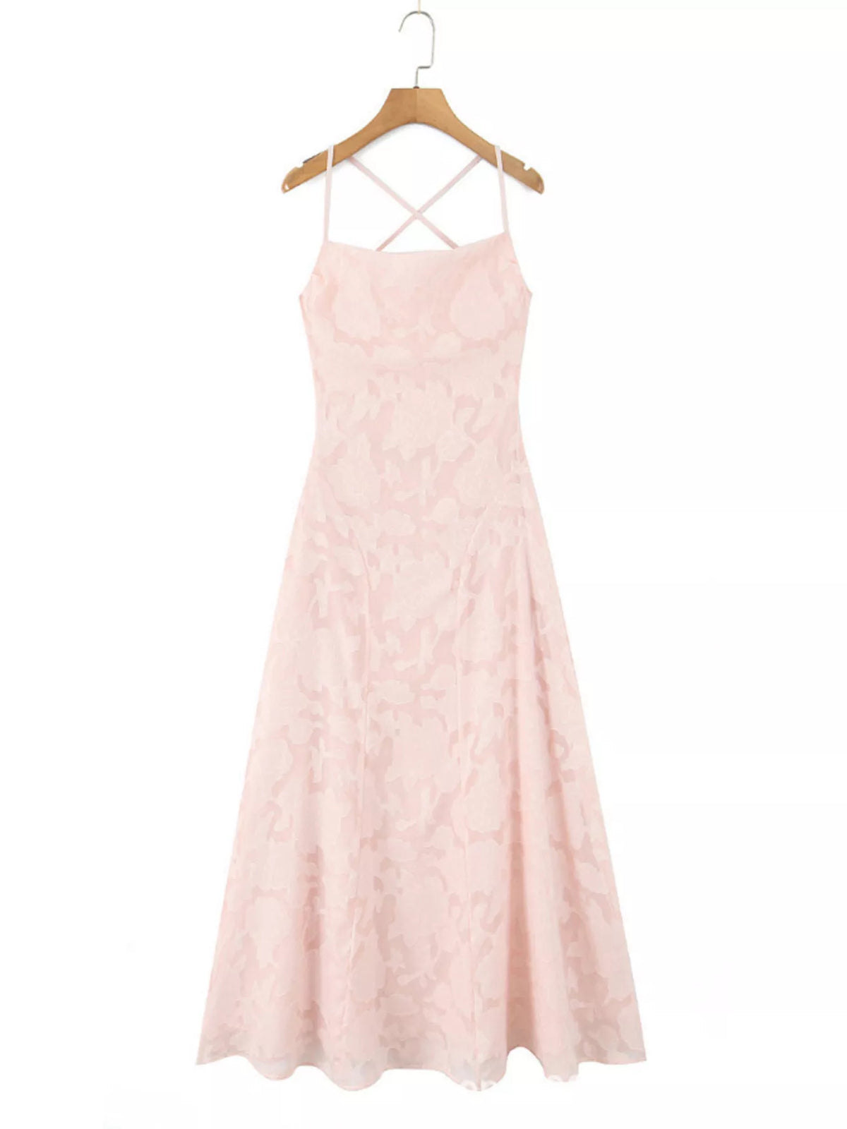 Maxi dress strap and bodice closeup