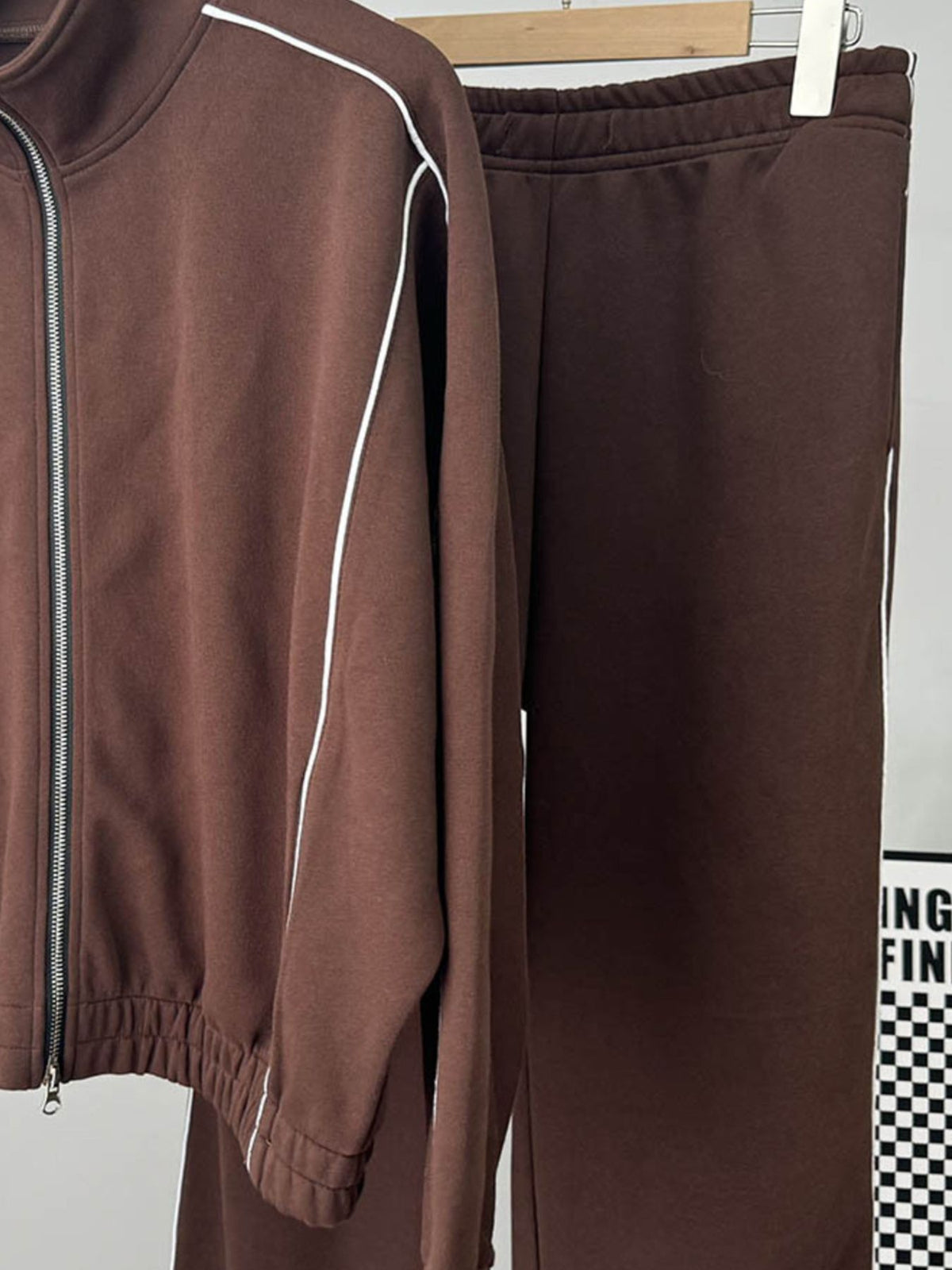Zip Up Outerwear and Joggers Two Piece Set, view 8