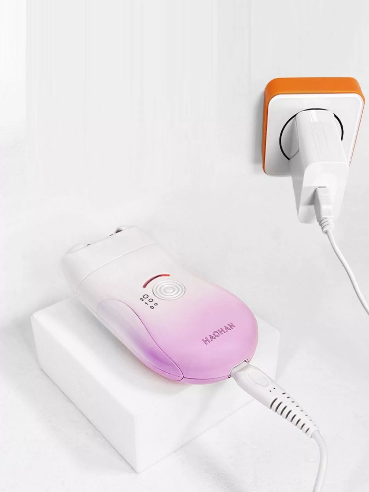 Epilator in use