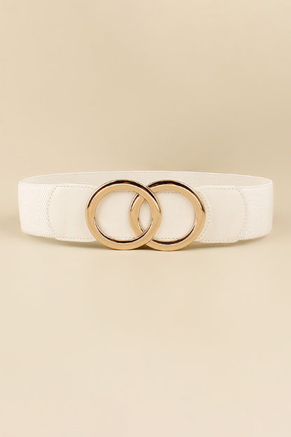 Zinc Alloy Buckle Elastic PU Belt - Fashorio