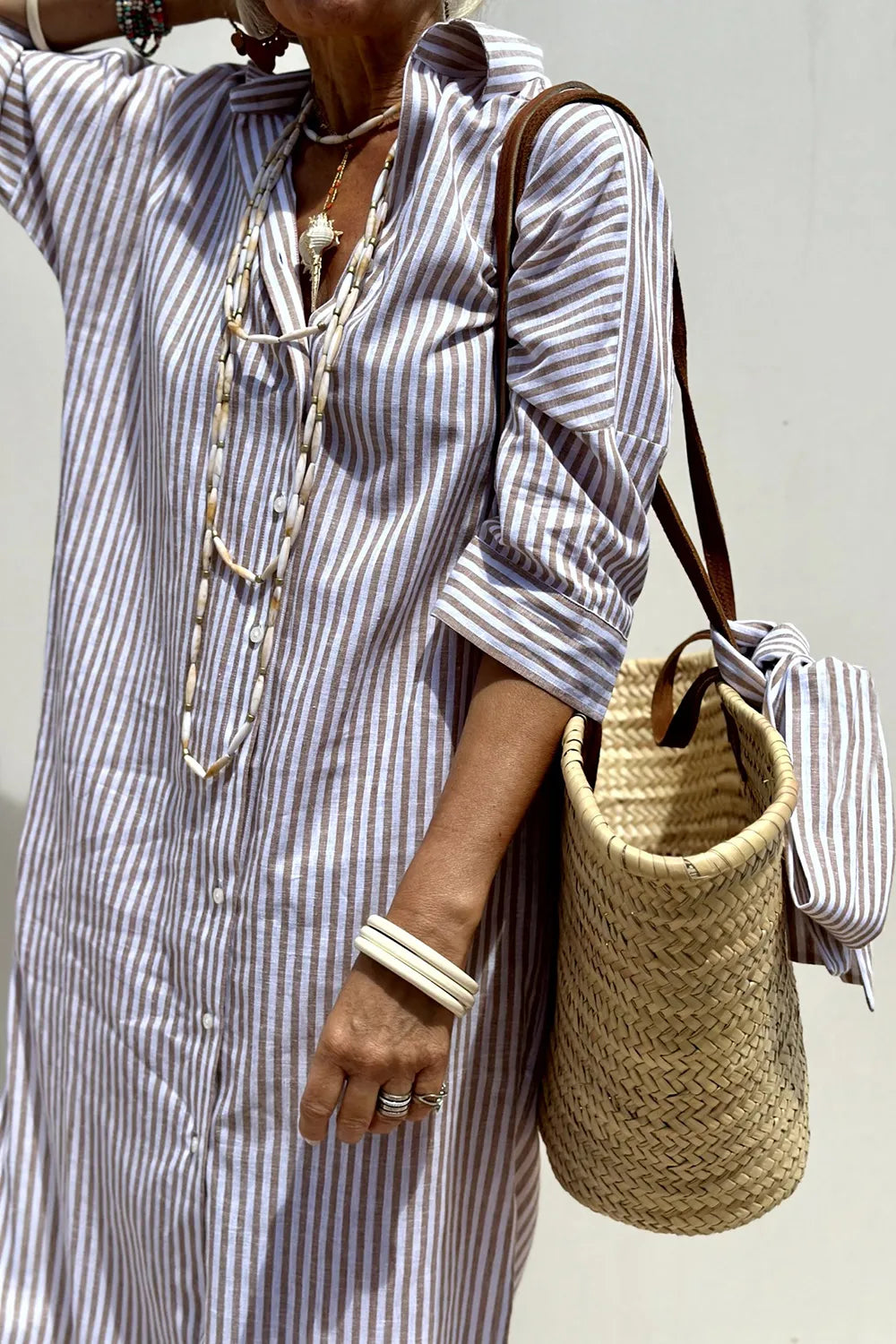 Button up dress in gray colorway