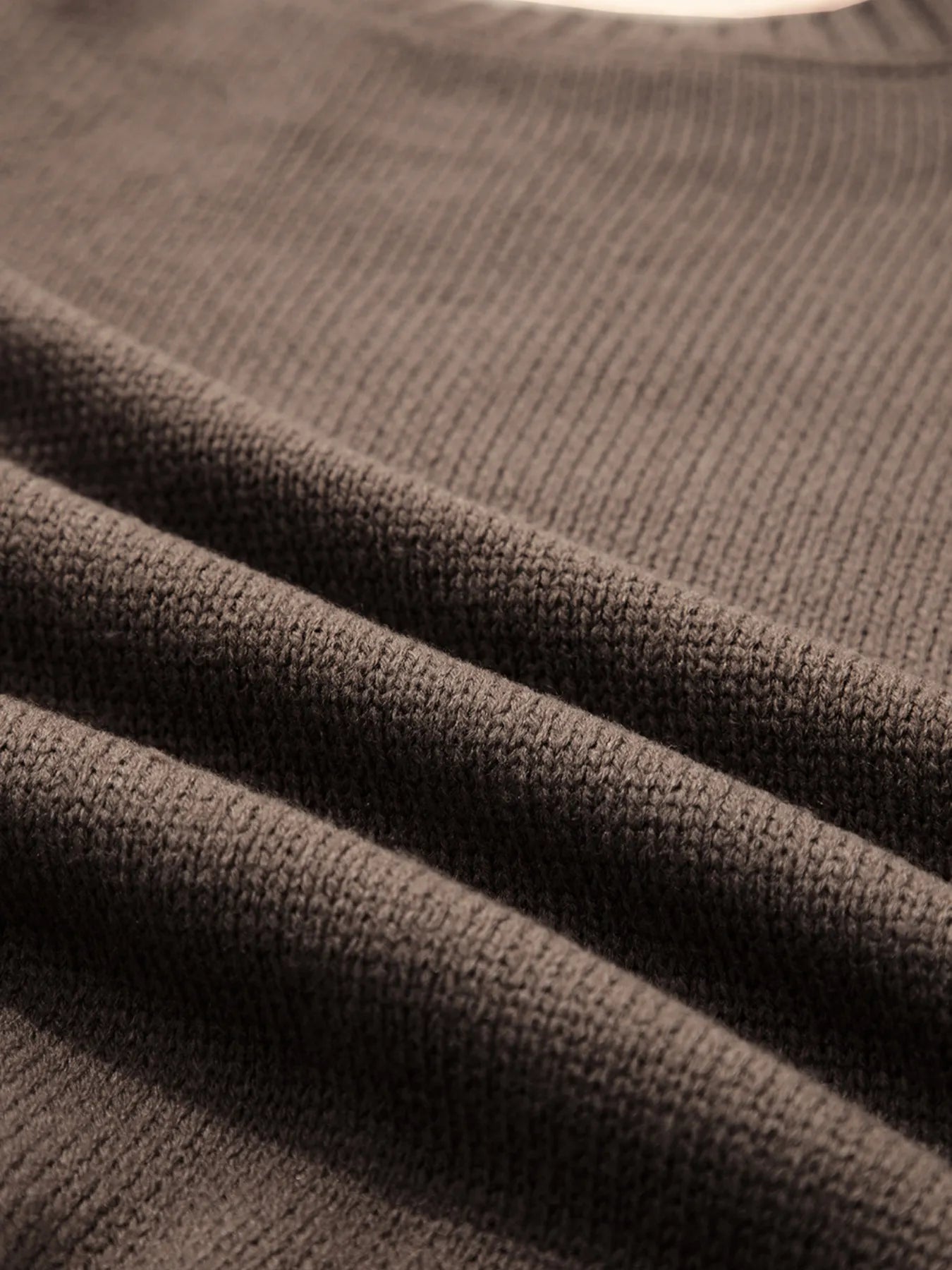 Geometric Round Neck Long Sleeve Sweater - Fashorio