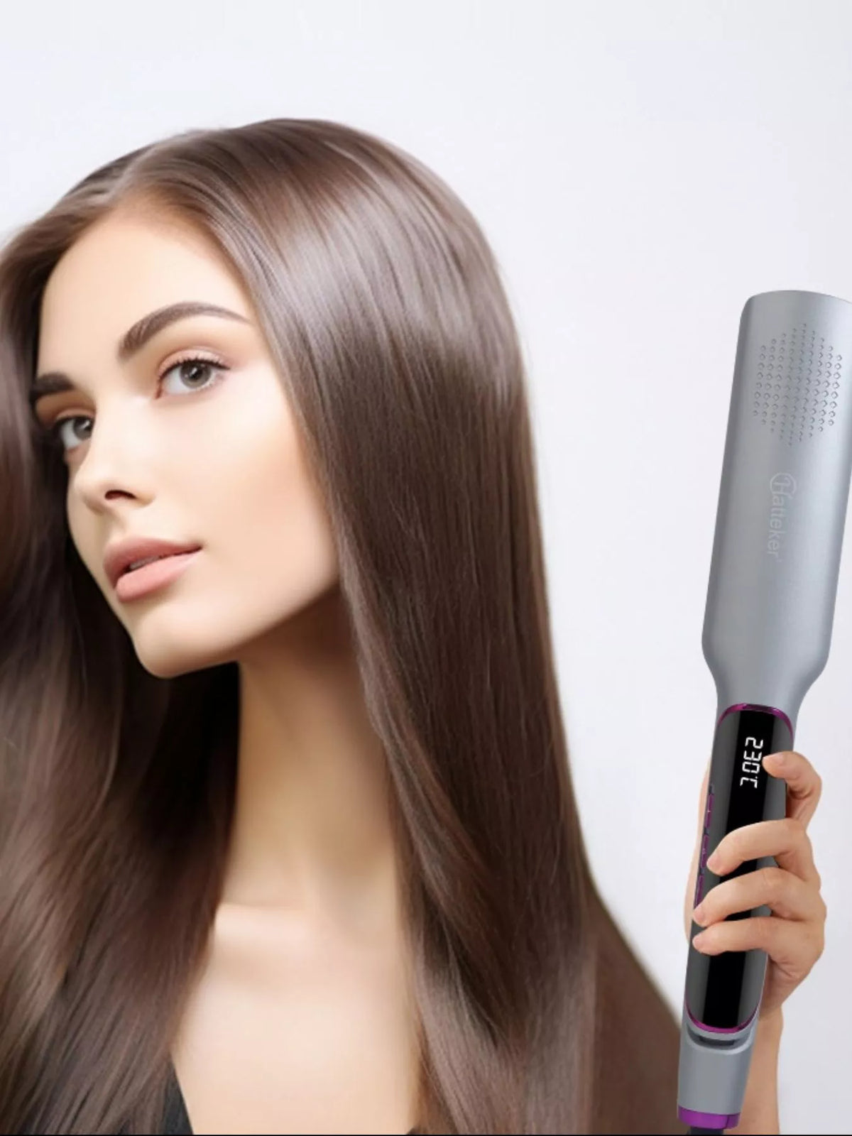Hair iron cerise color detail