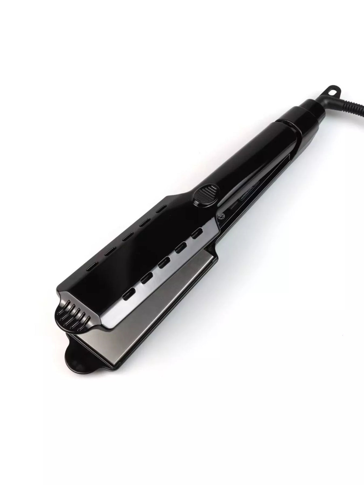 Straightener smoothing through long hair