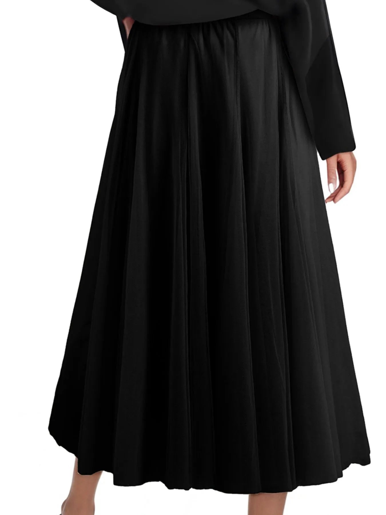 High-Waisted Midi Skirt - Fashorio