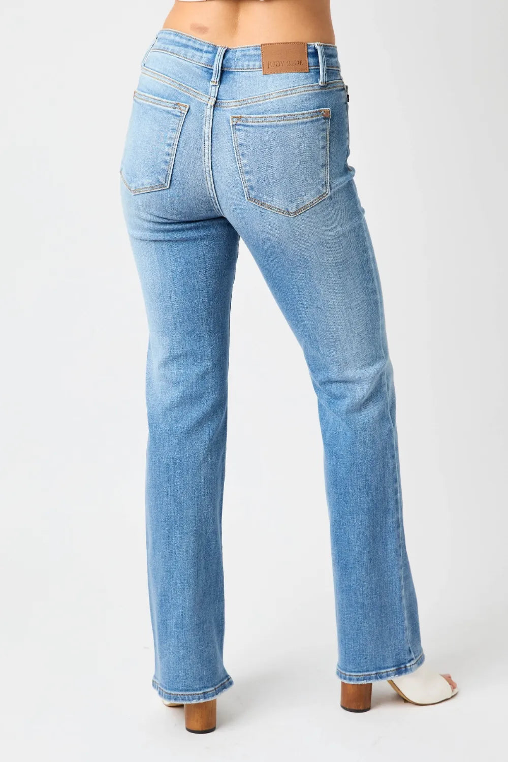 Judy Blue Mid Rise Straight Jeans view 14