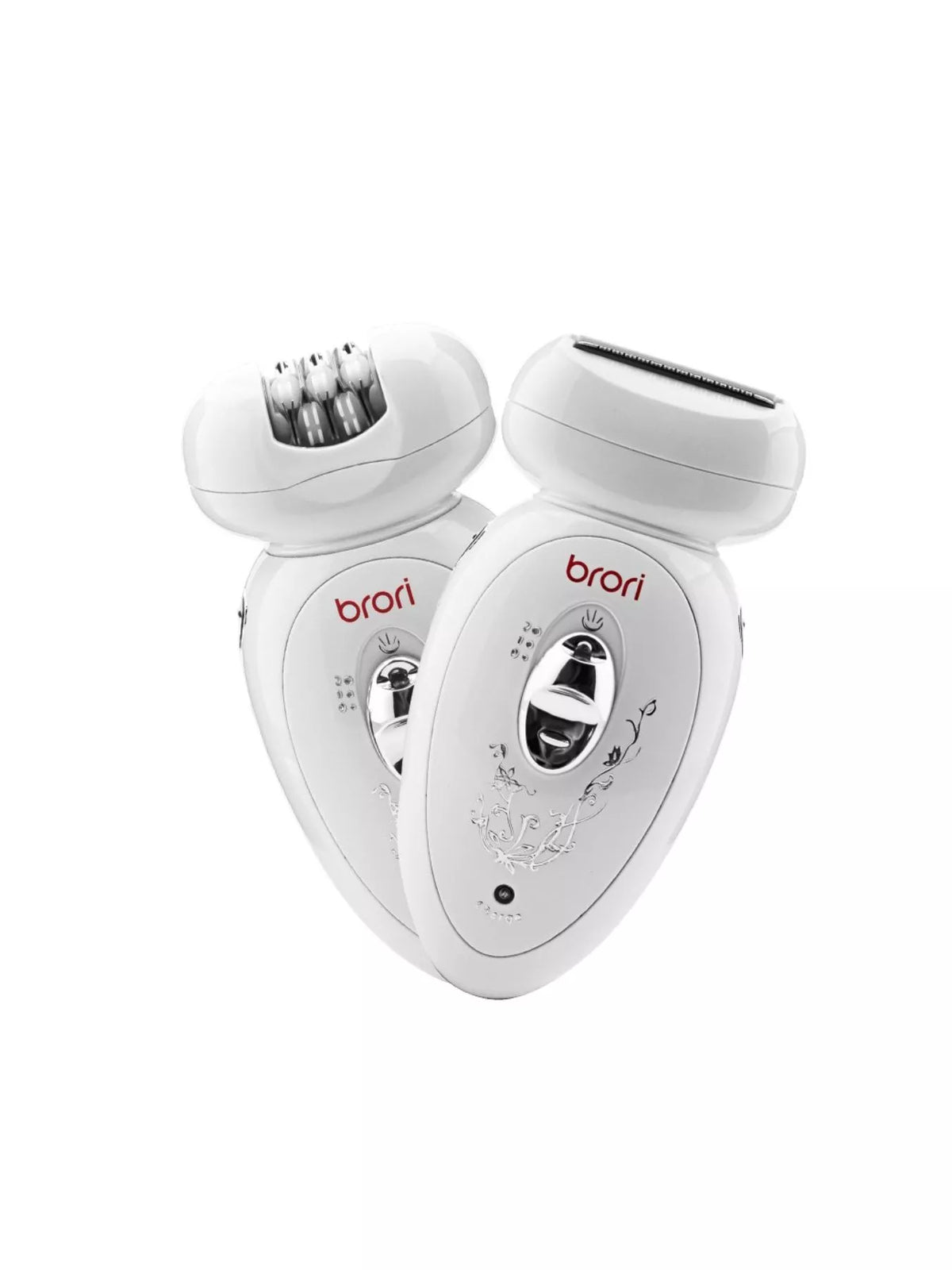 White rechargeable epilator front view