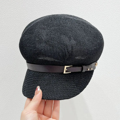 Straw Woven Buckle Hat - Fashorio