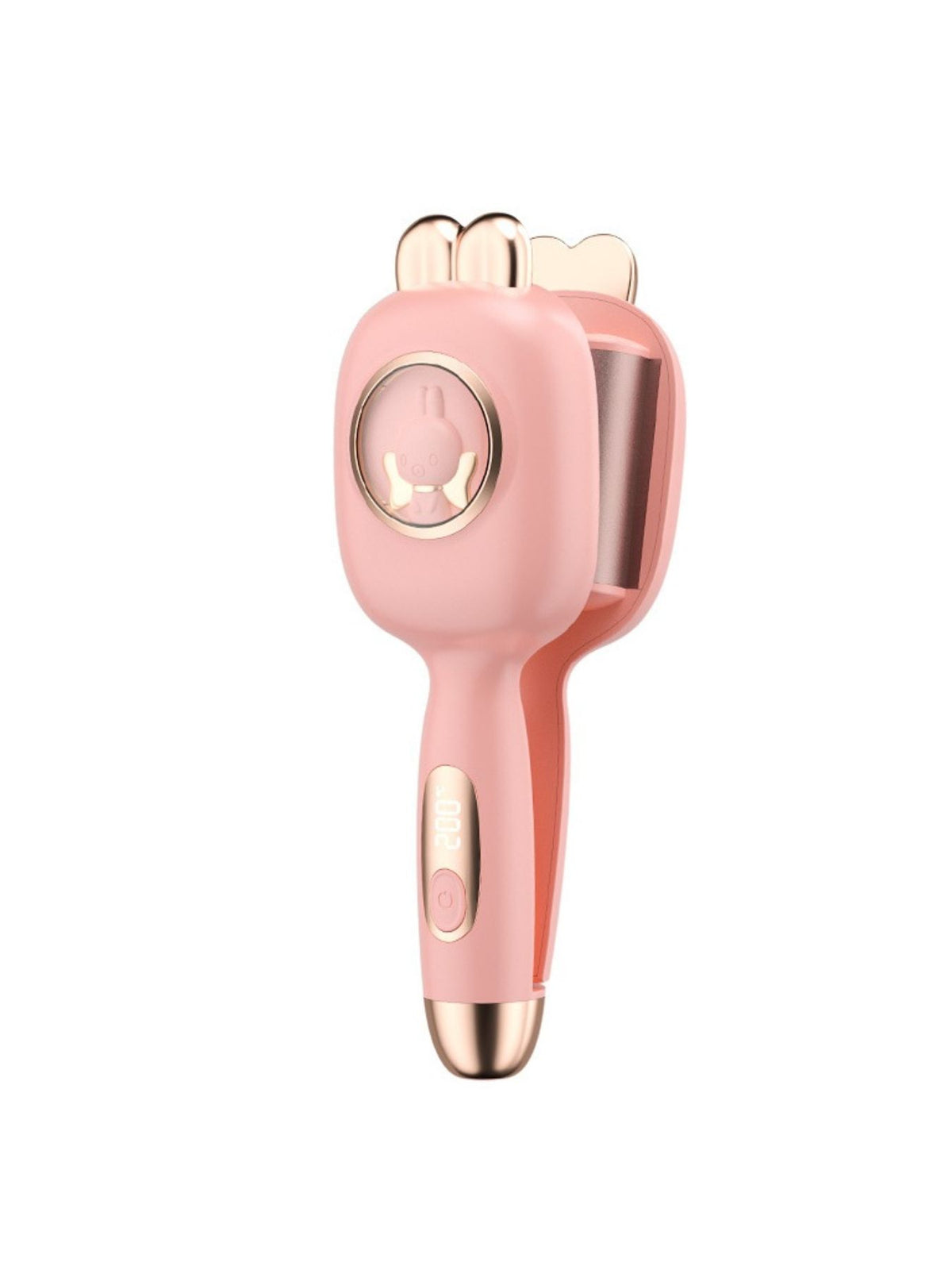 Curling iron shaping a curl