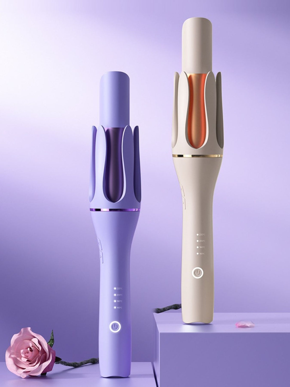 Lavender automatic ceramic curling iron