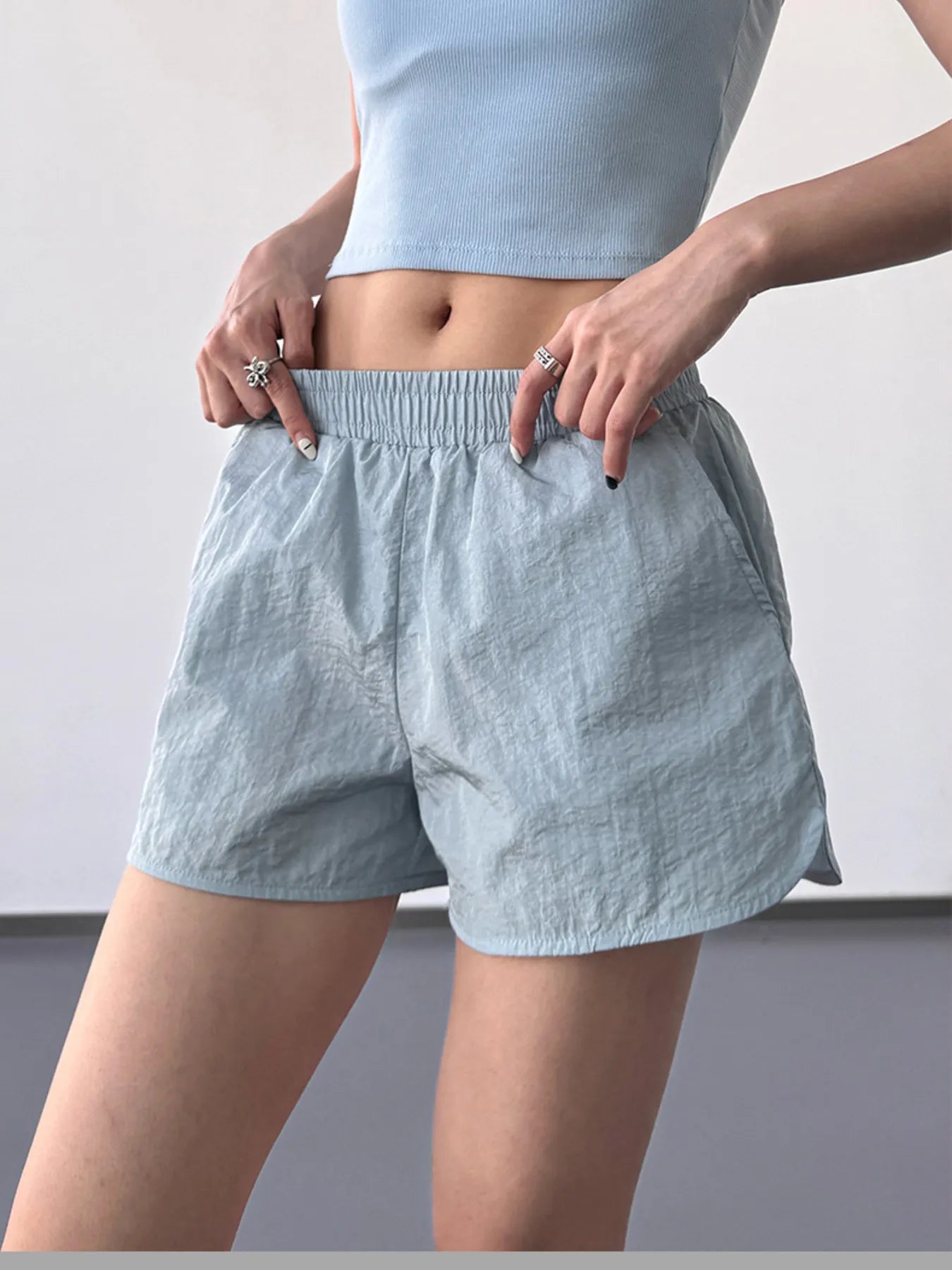 Elastic Waist Active Shorts - Fashorio