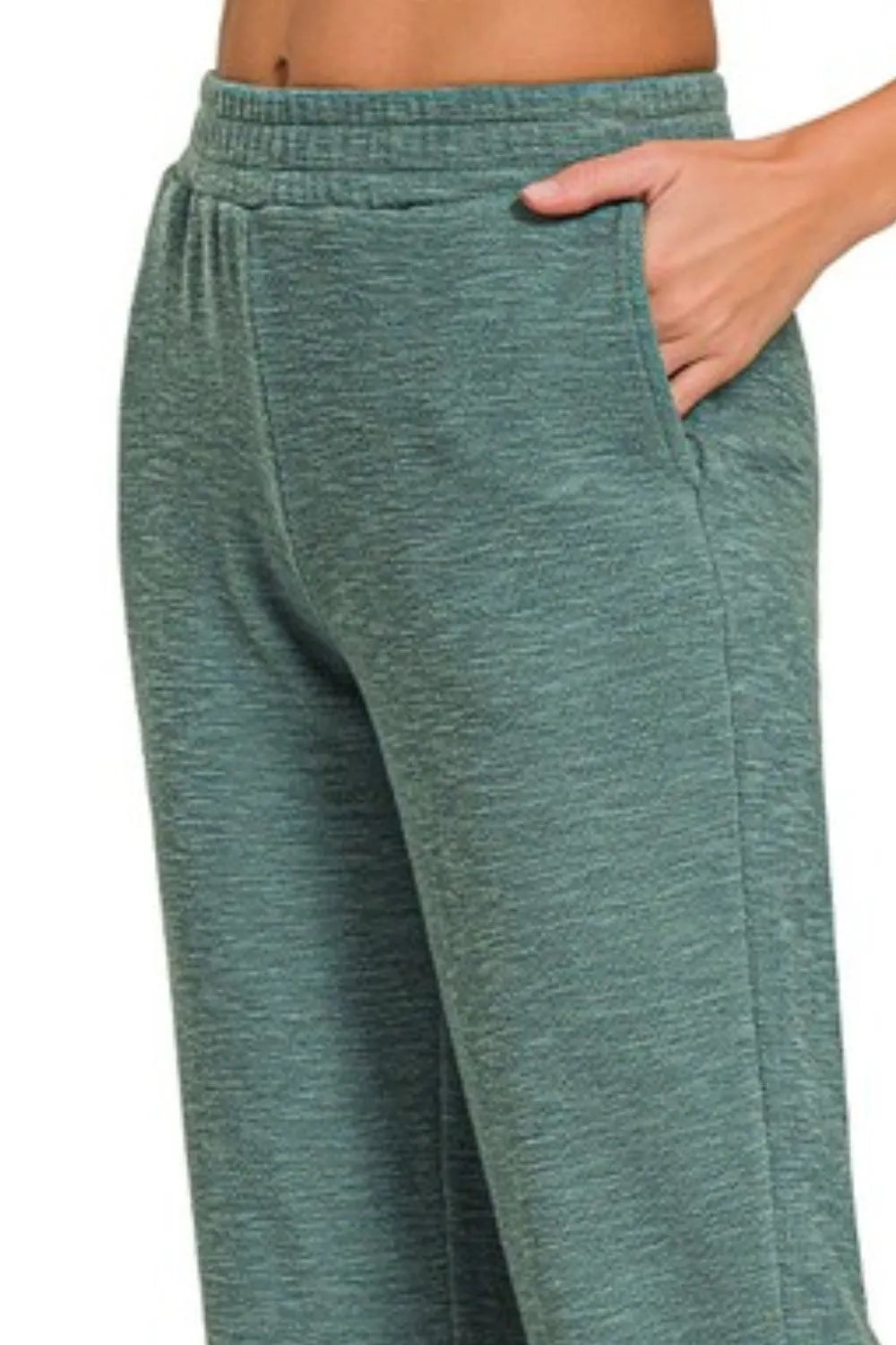 Zenana Cotton Slub Jogger Pants - Fashorio