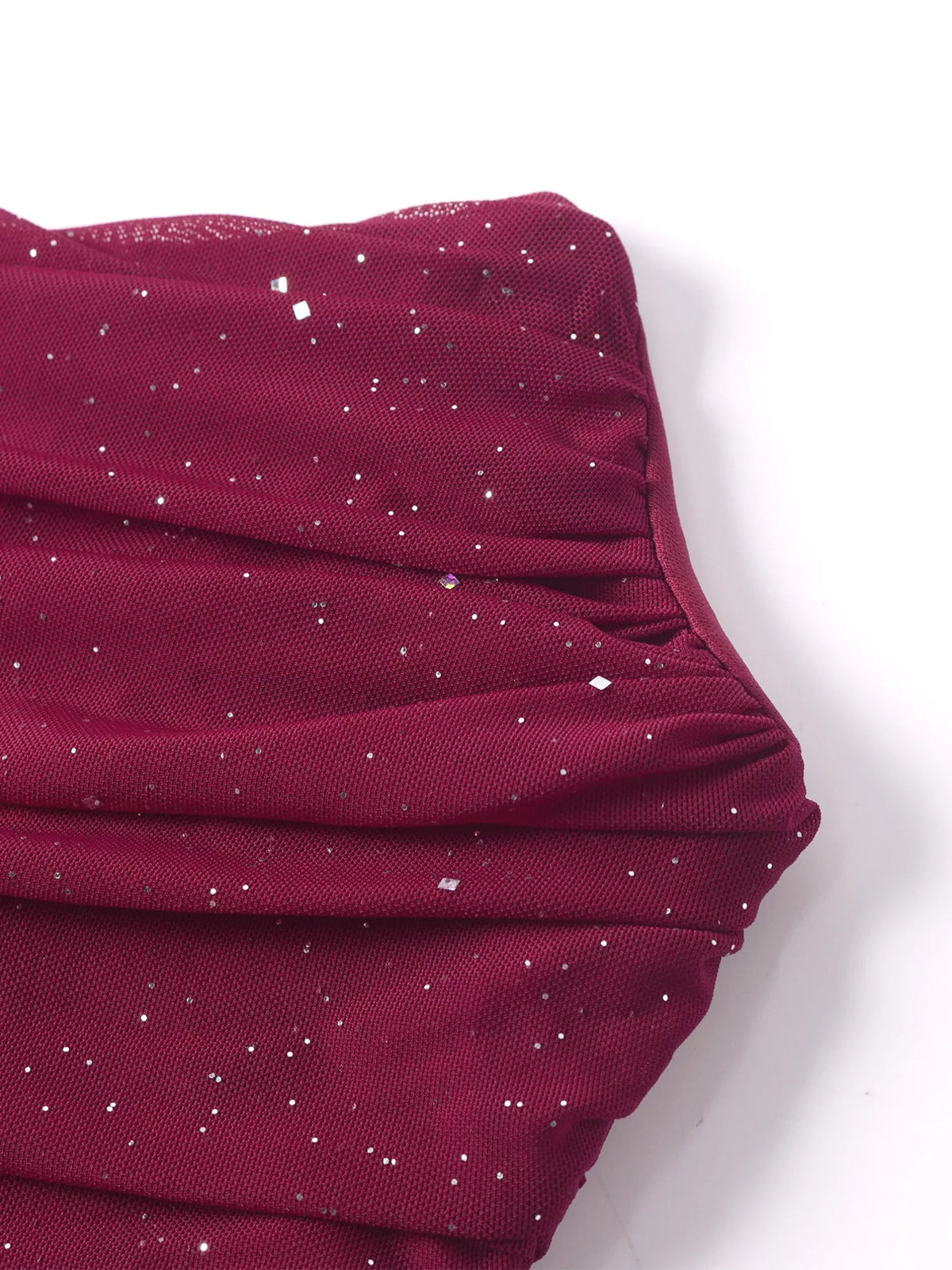 glitter tube mermaid maxi dress waist detail
