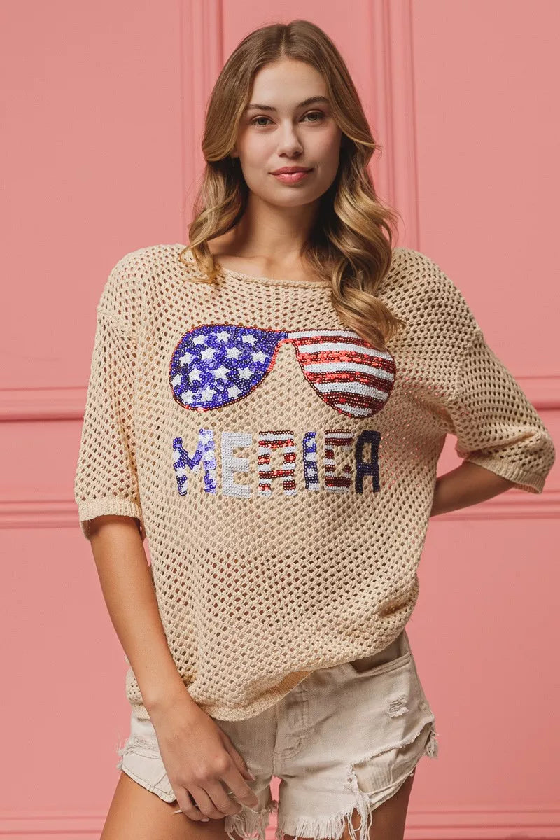 Summer sequin knit cover up styling