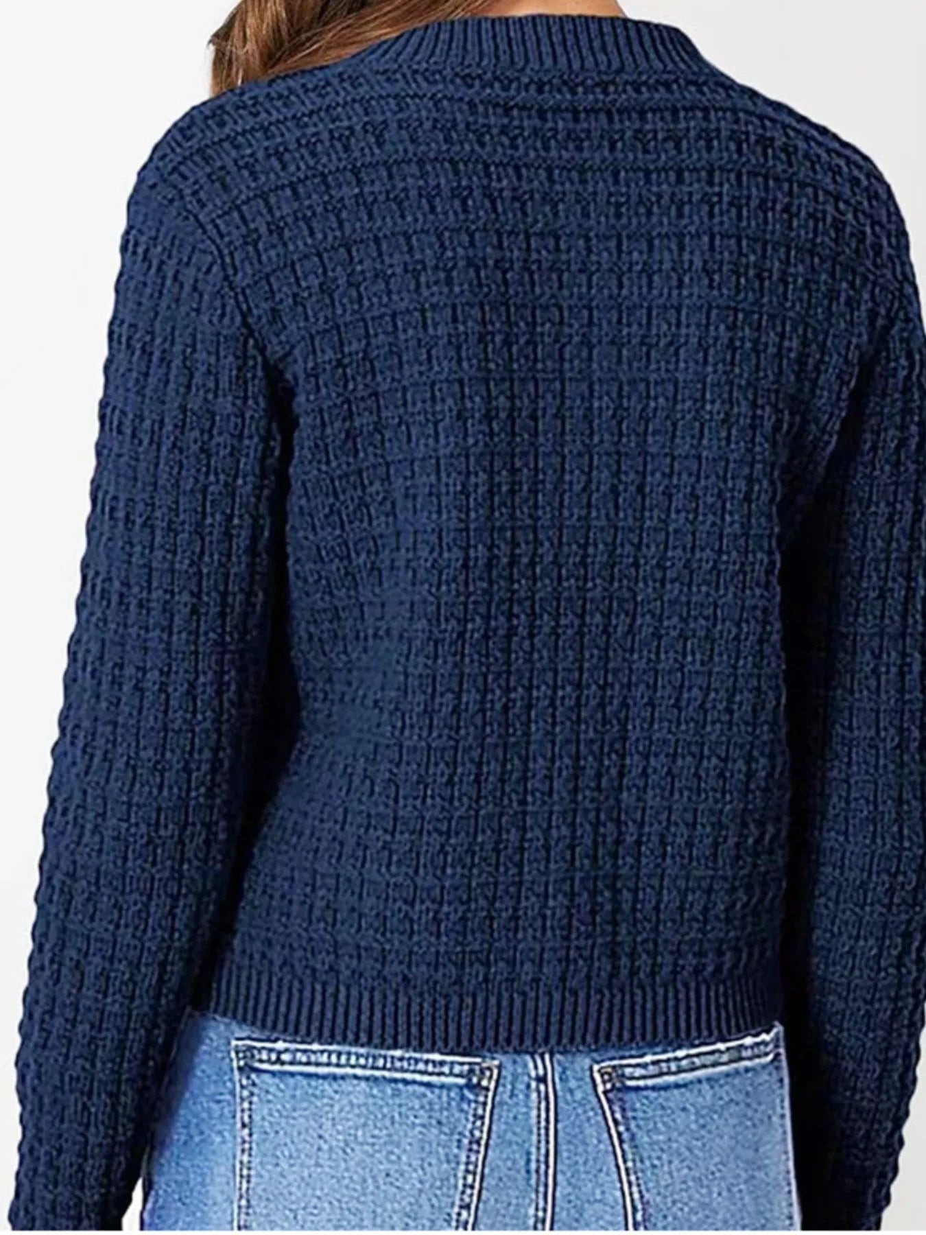 Button-Up Long Sleeve Cardigan - Fashorio