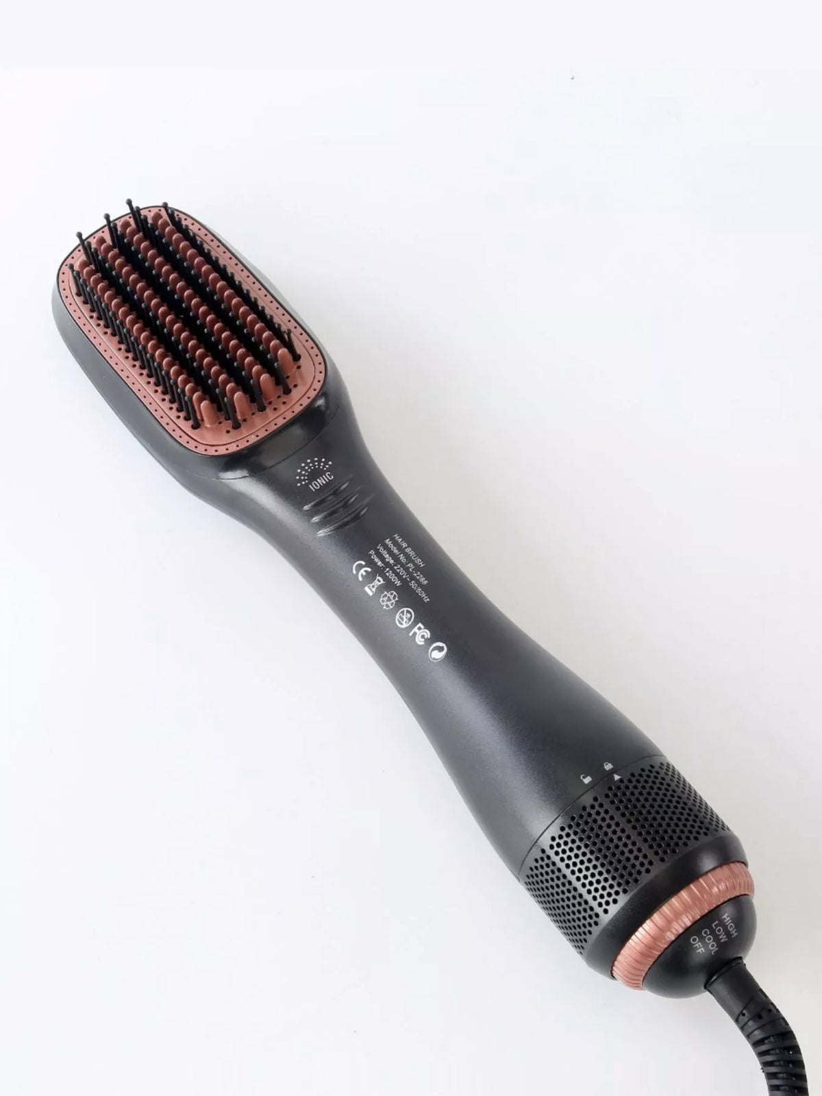 Straightening comb handle and controls
