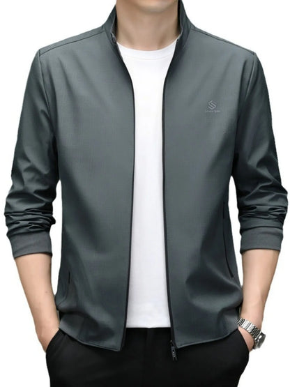 Men's Plus Size Zip Up Slim Fit Jacket - Fashorio