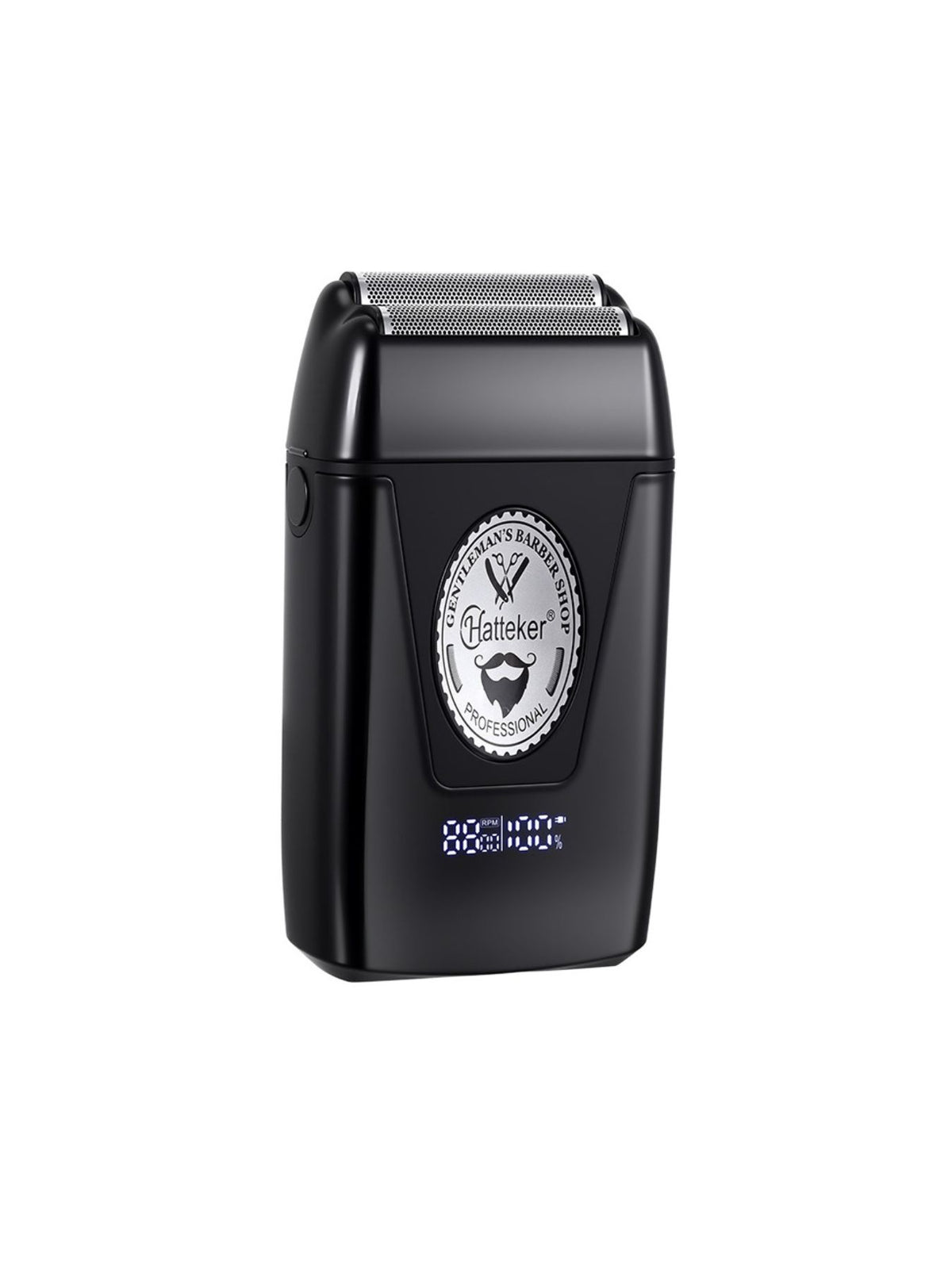 Cordless electric shaver grip view