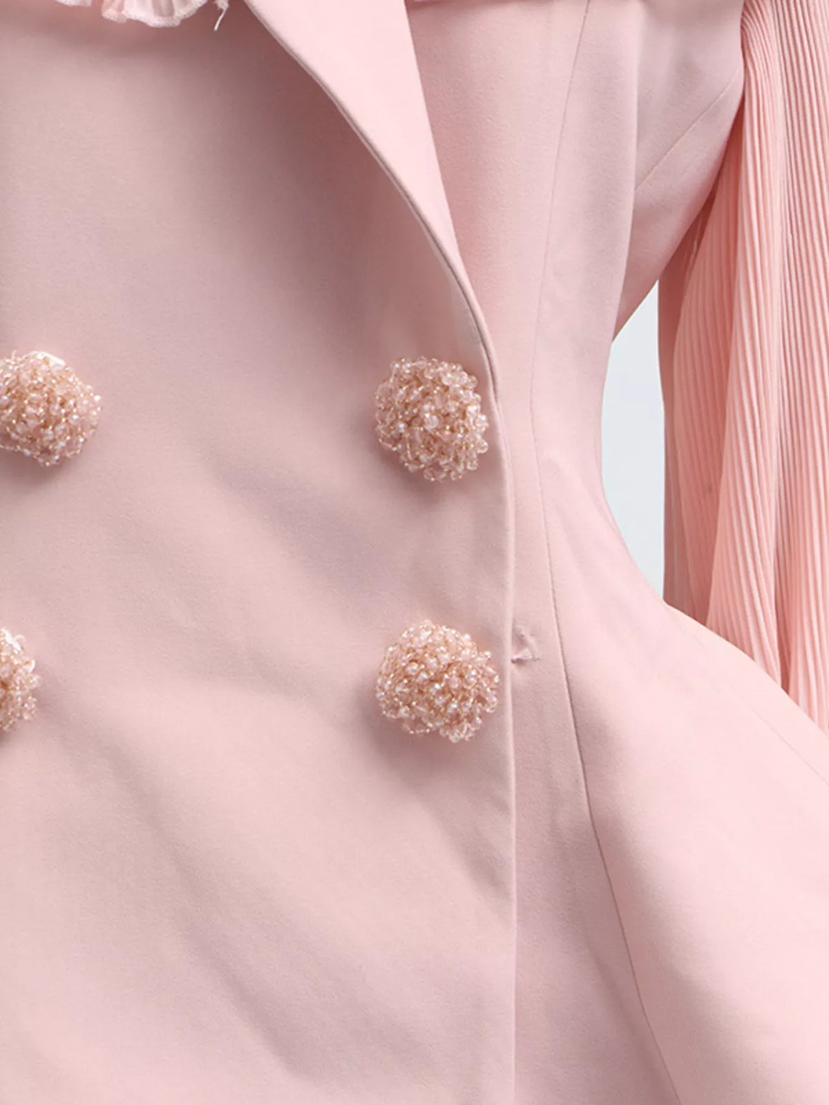 Frill Lapel Collar Top and Pleated Skirt Set, view 12