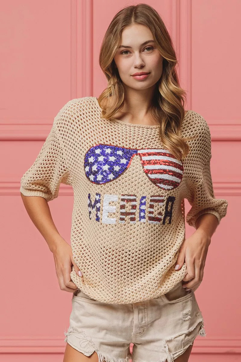 Knit cover up poolside look