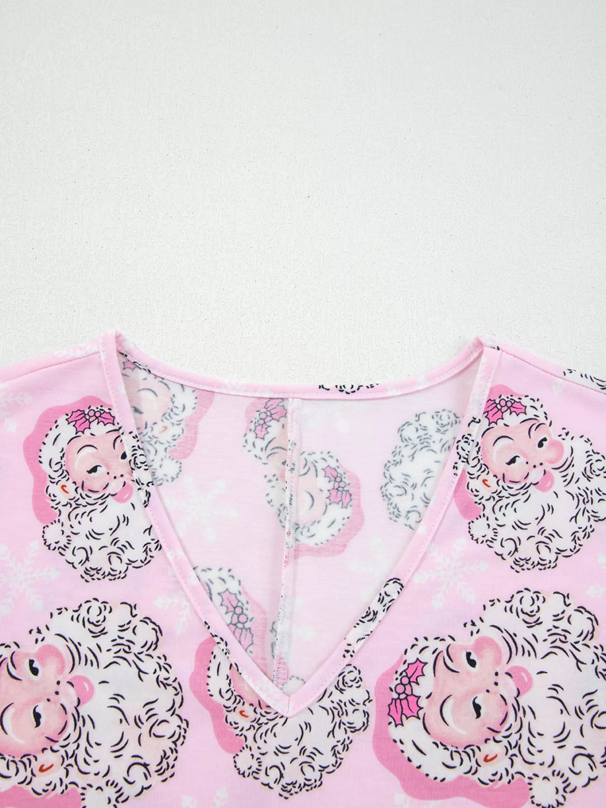 Santa Claus print two piece set side view
