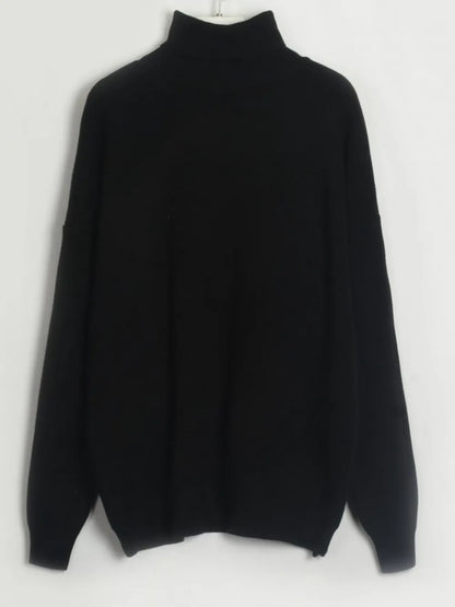 Turtleneck Long Sleeve Top and Drawstring Pants Sweater Set - Fashorio