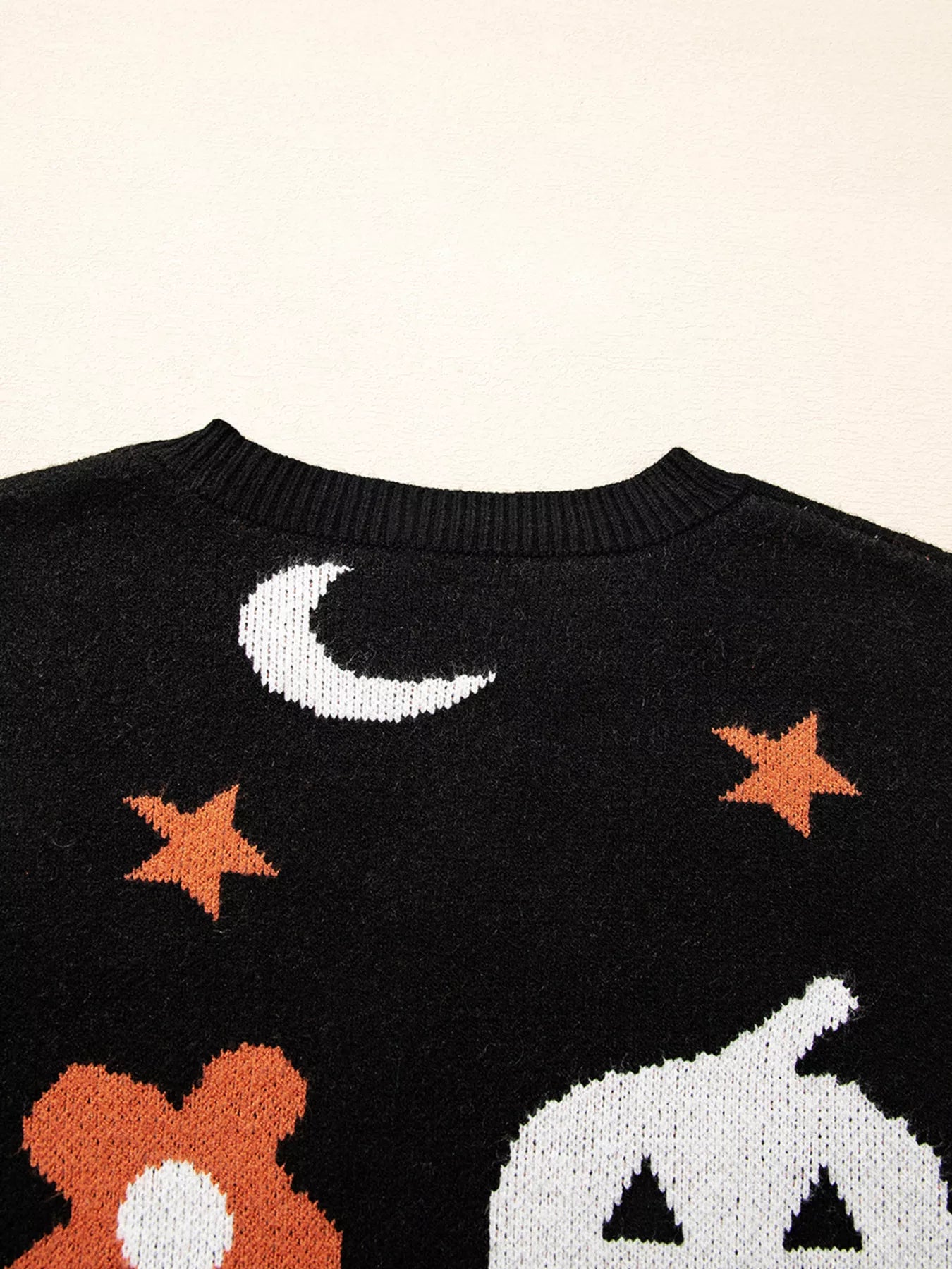 Halloween Gothic Pattern Long Sleeve Sweater - Fashorio
