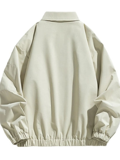 Men's Plus Size Elastic Hem Long Sleeve Jacket - Fashorio