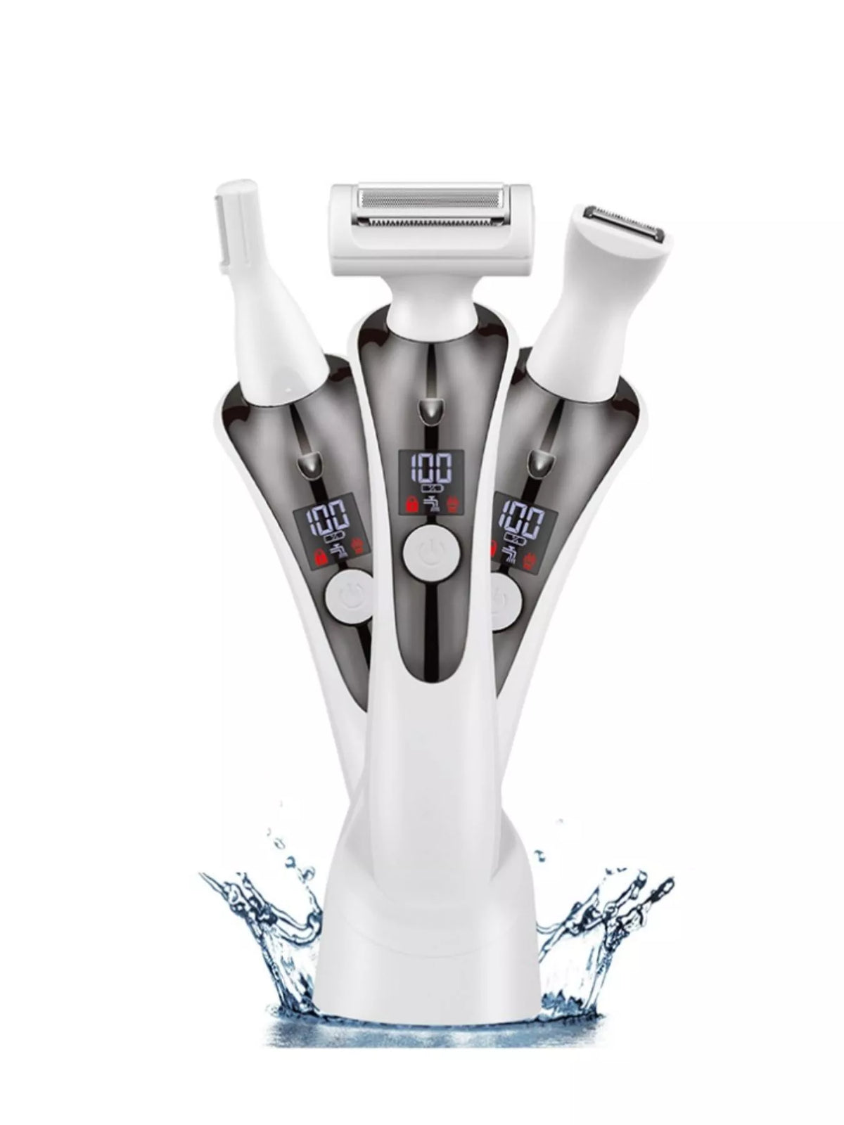 Multifunctional electric hair removal epilator in white