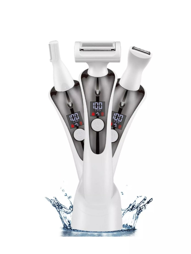 Multifunctional electric hair removal epilator in white