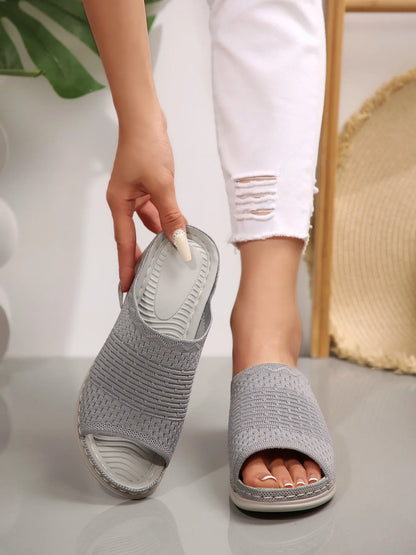 Mesh Open Toe Sandals - Fashorio